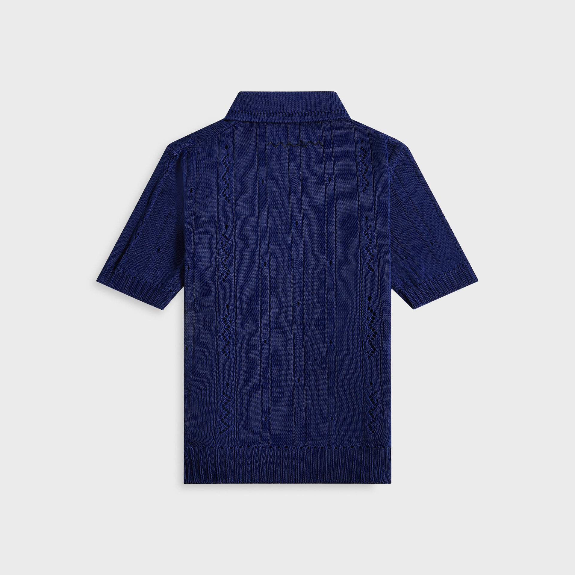 Marni Short Sleeve Crochet Polo Shirt - Bluette