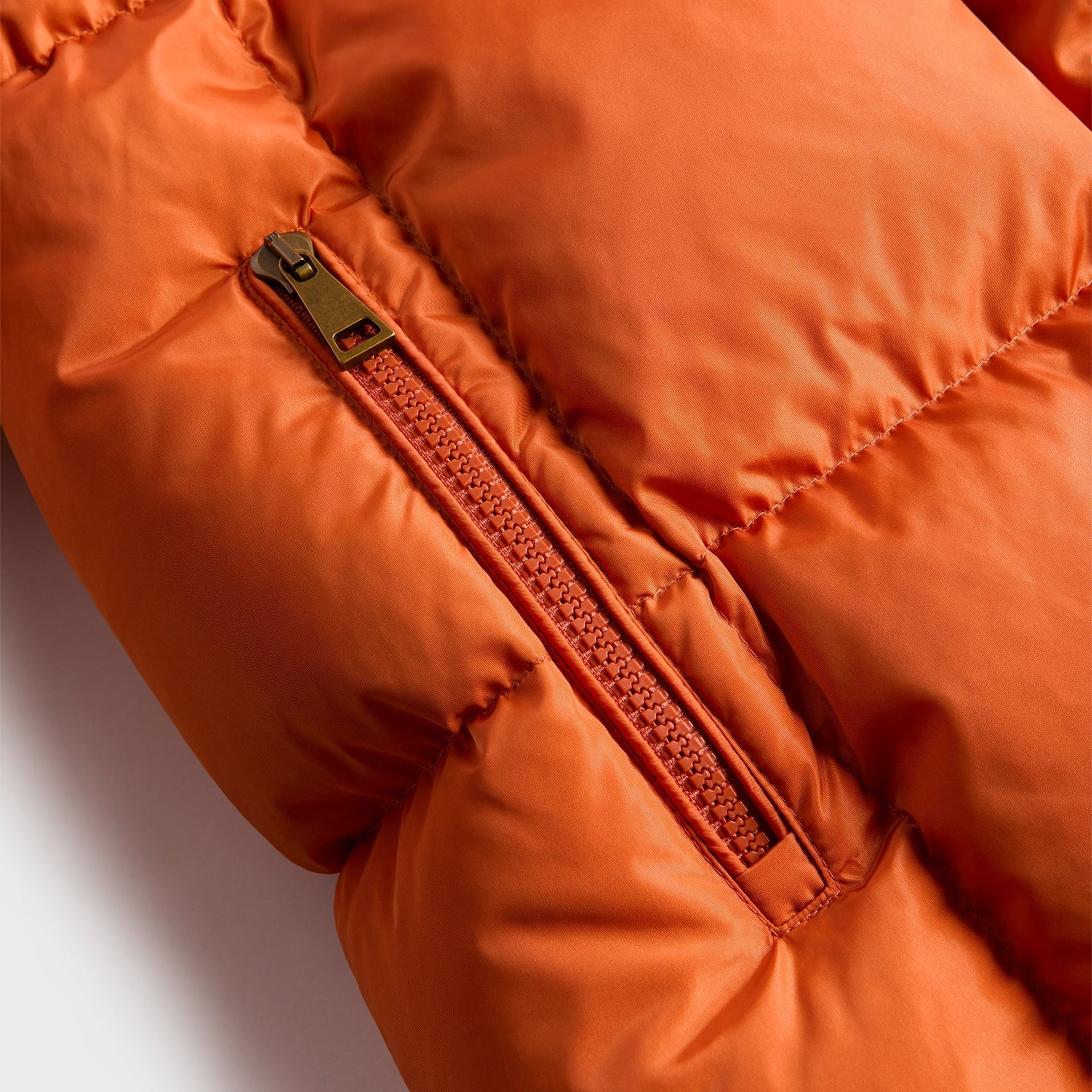 Moncler Castelnou Square Quilted Hooded Jacket - Orange