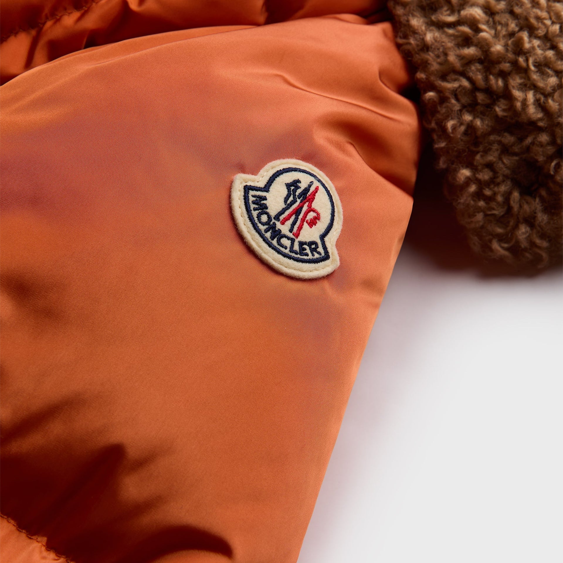 Moncler Castelnou Square Quilted Hooded Jacket - Orange
