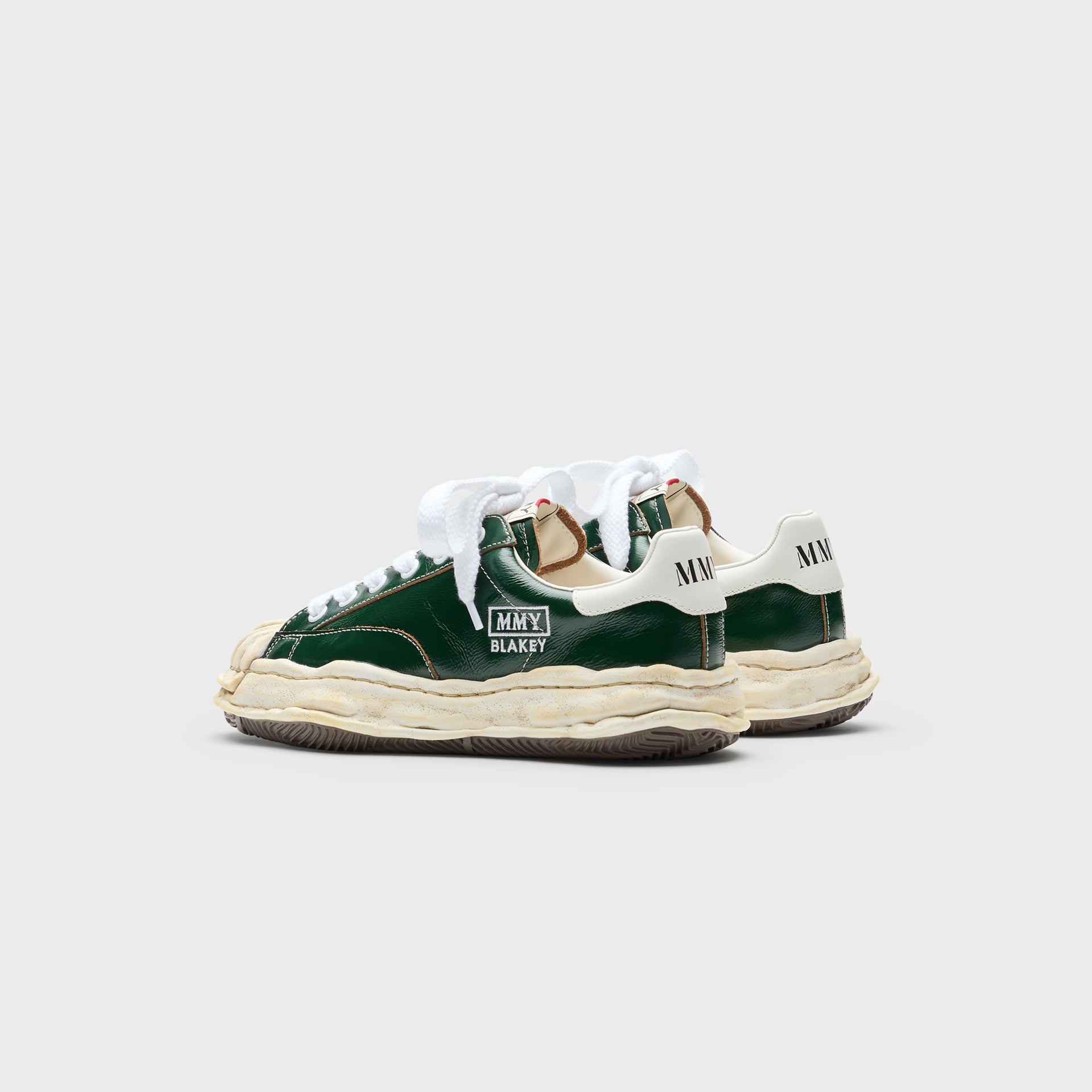 Mihara Yasuhiro Blakey Original Sole Wrinkled Leather Low Top Sneaker - Green