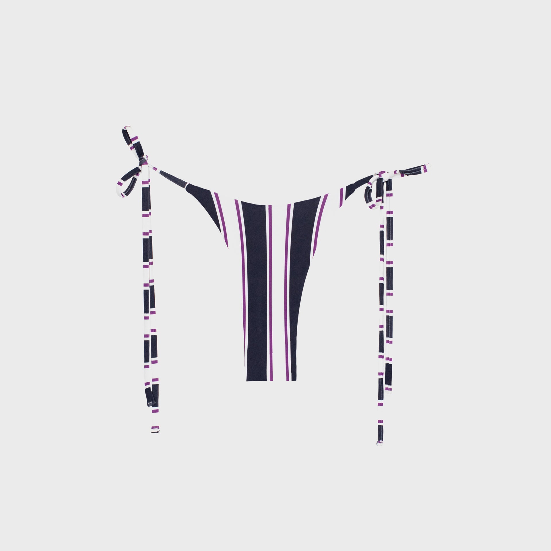 Mikoh Skye Classic High Leg Tie Side Bottom - Cabana Stripe