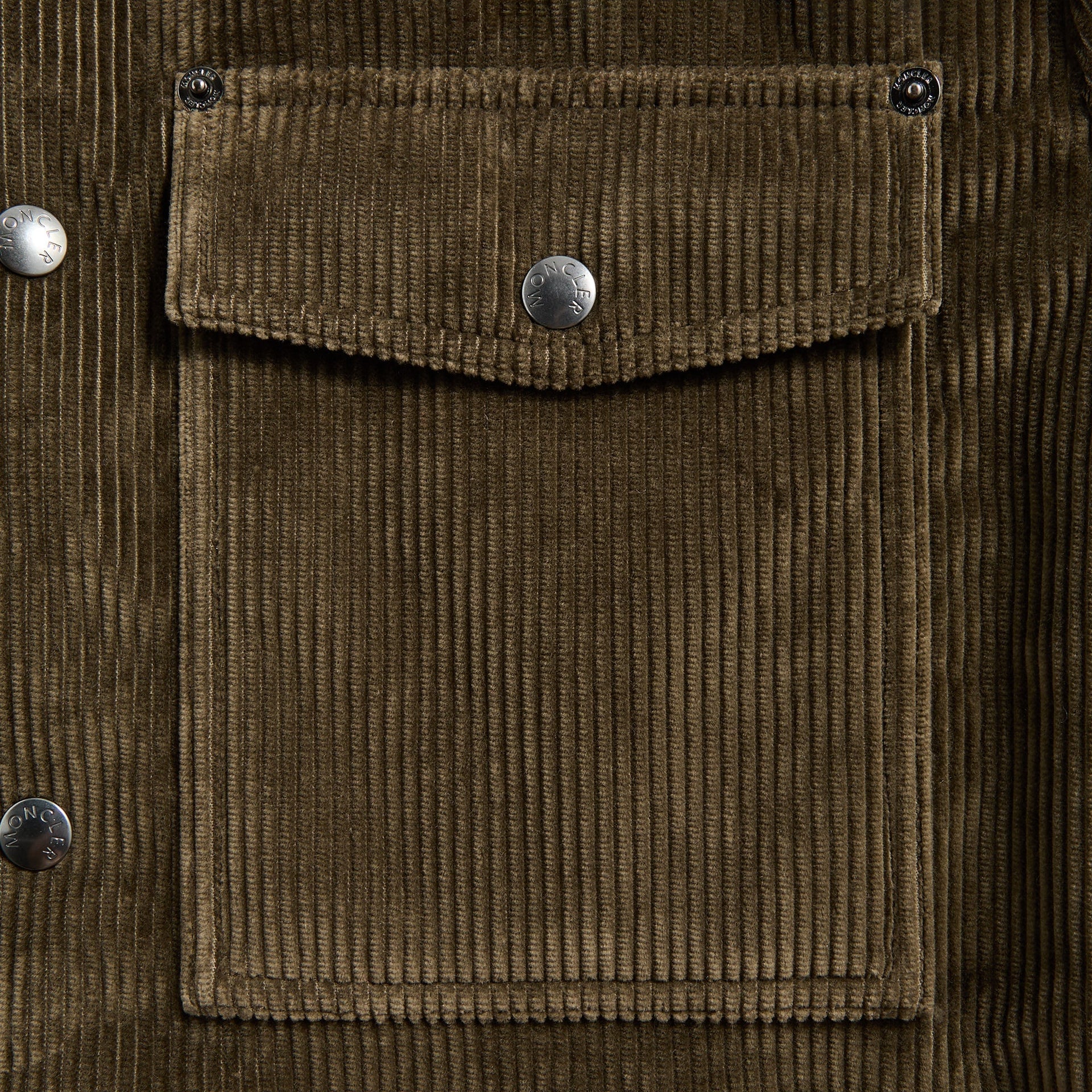 Moncler Ambroisie Down Shirt Jacket in Green