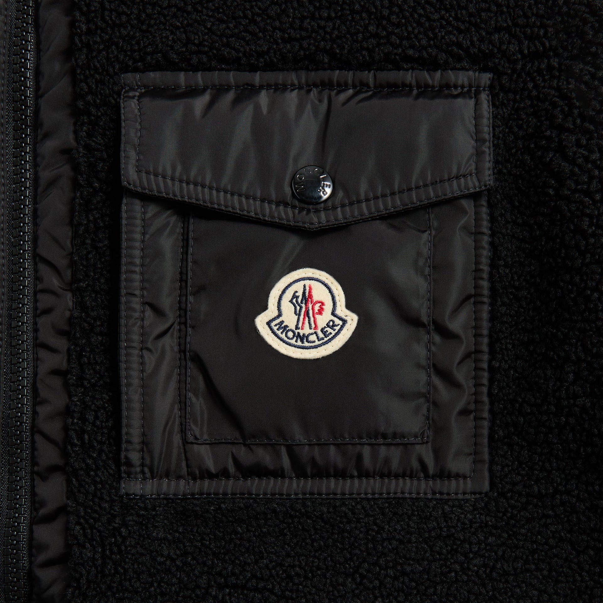 Moncler Zip Up Cardigan - Black