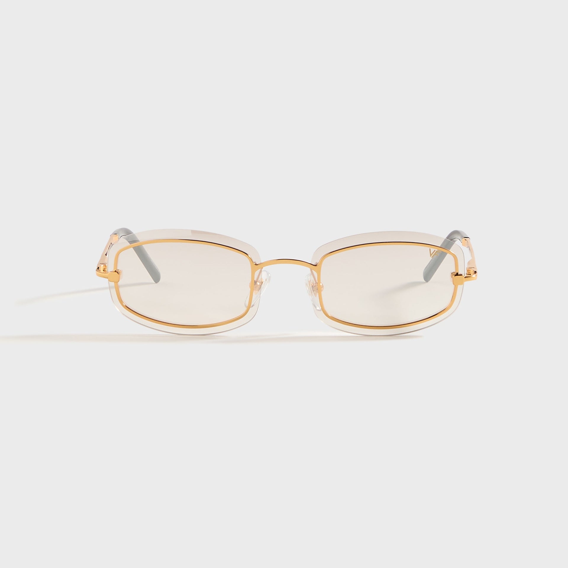 Vintage Frames Genius Rimless 24KT in Yellow Gold / Brown Smoke