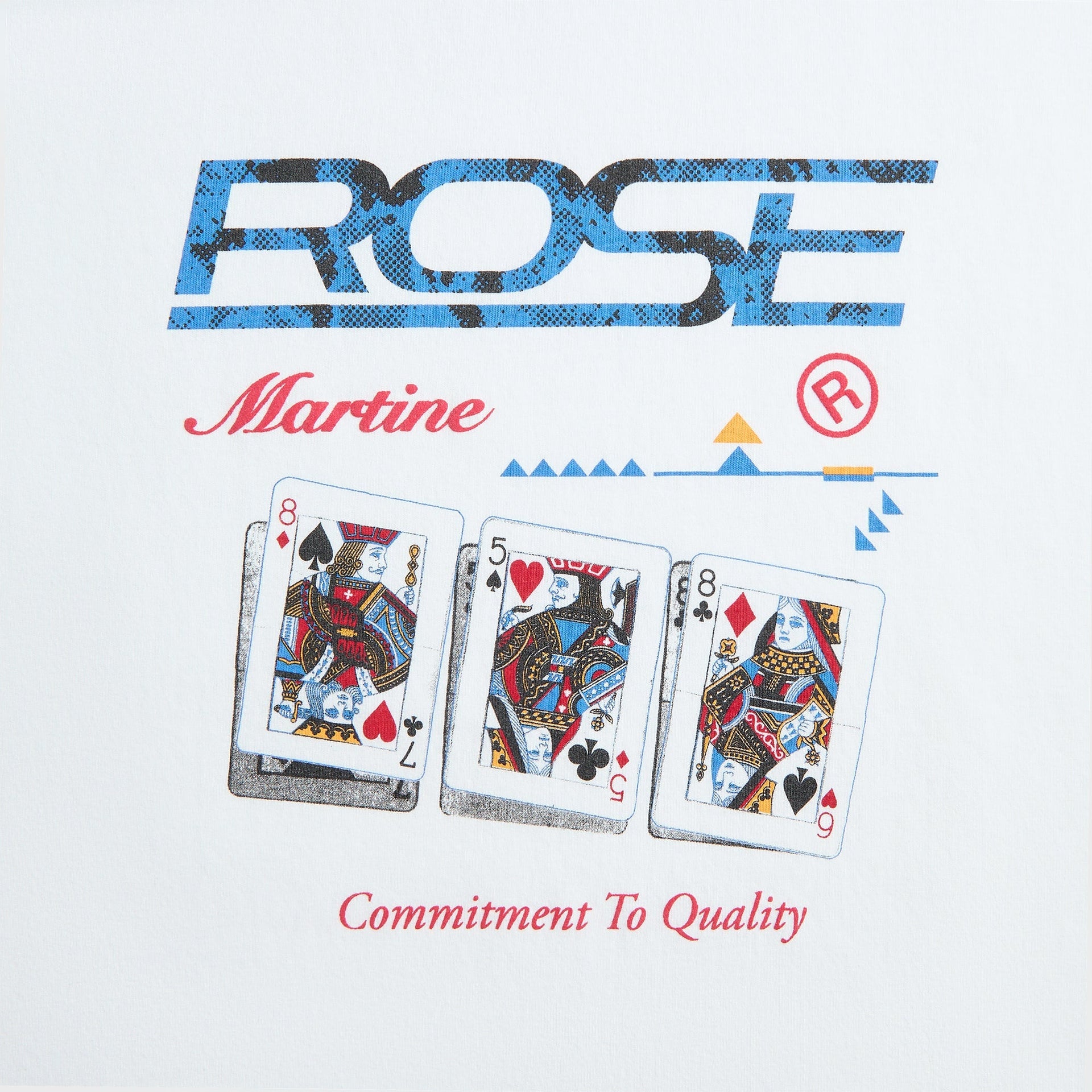 Martine Rose Playing Cards Oversized Tee - White