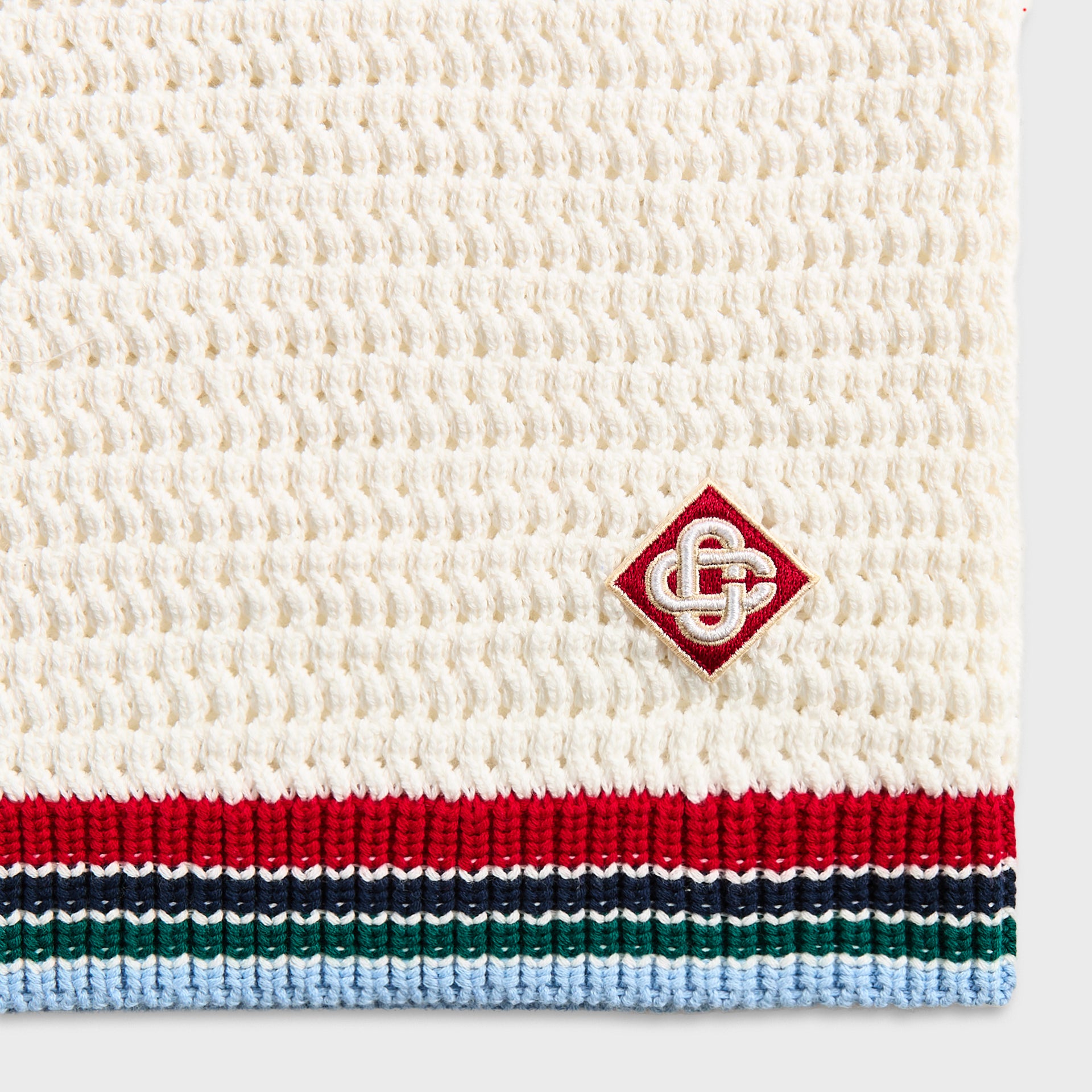 Casablanca Sporty Crochet Short - White