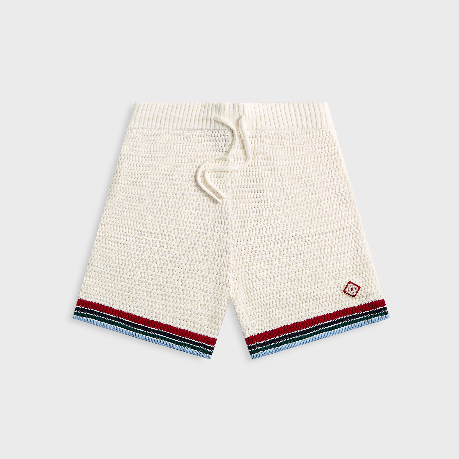 Casablanca Sporty Crochet Short - White