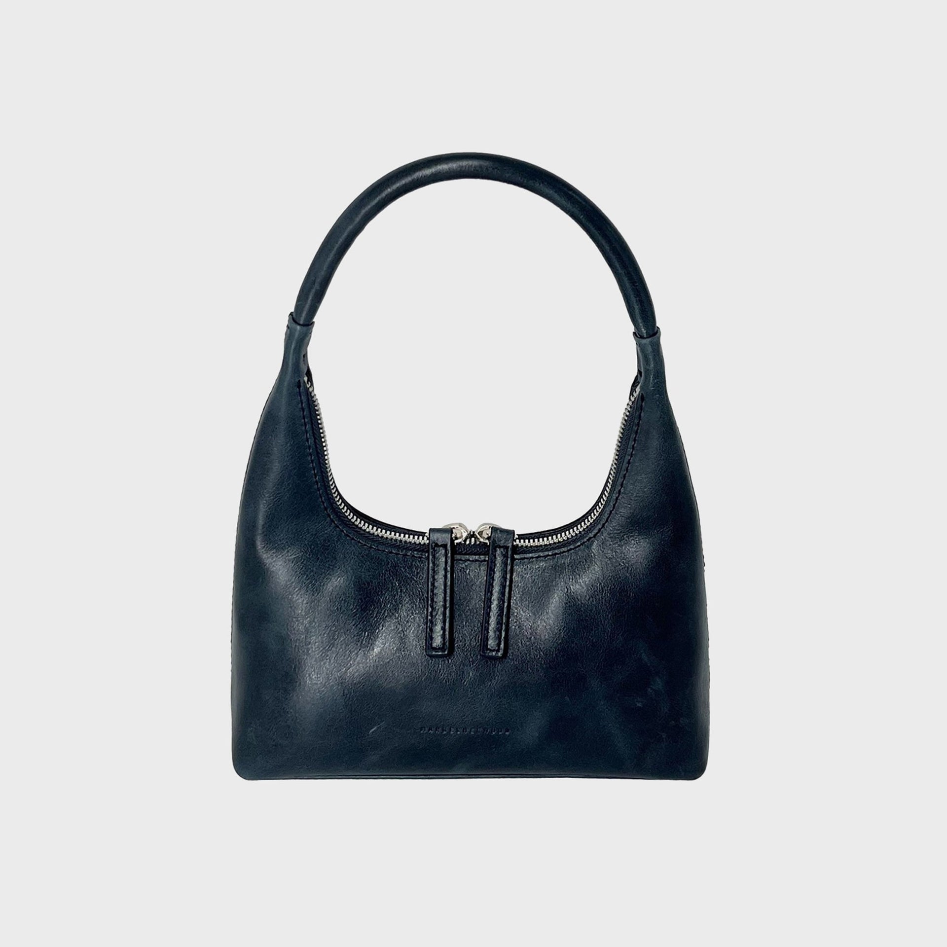 Margesherwood Hobo Mini Shoulder Bag - Navy Pull Up