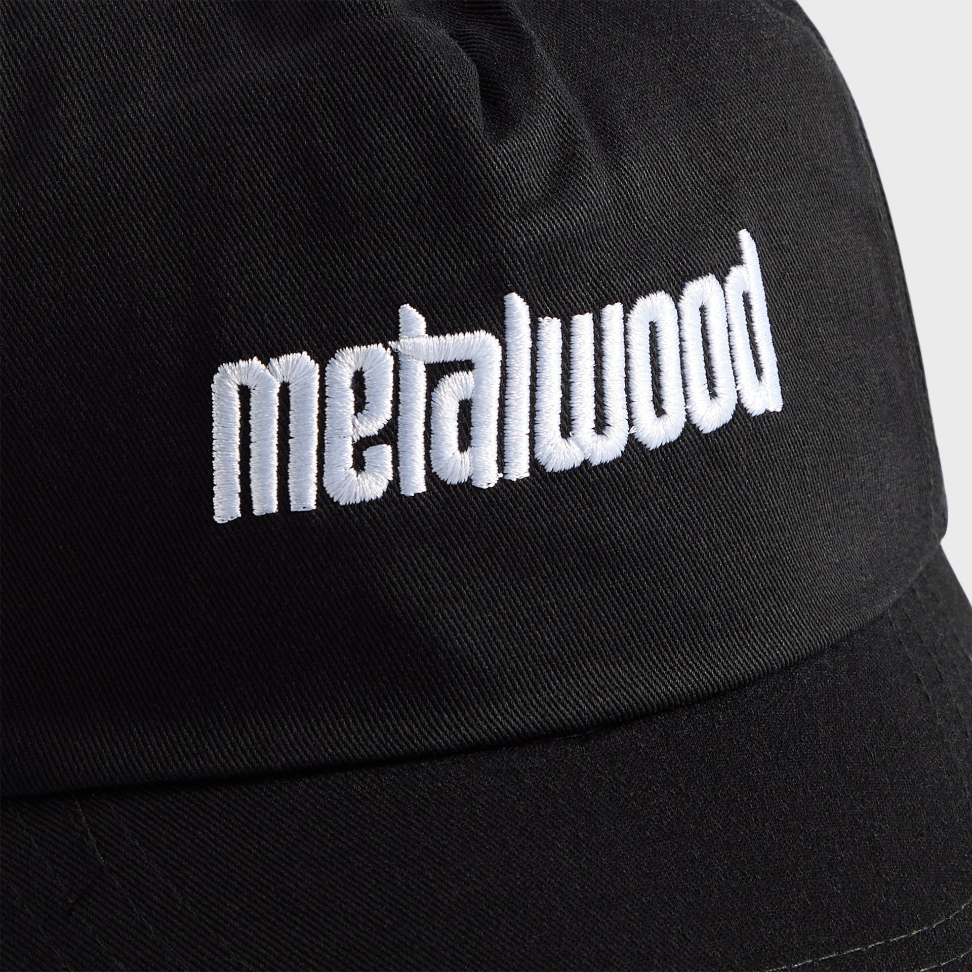 Metalwood Metal Logo 5 Panel Cap - Black
