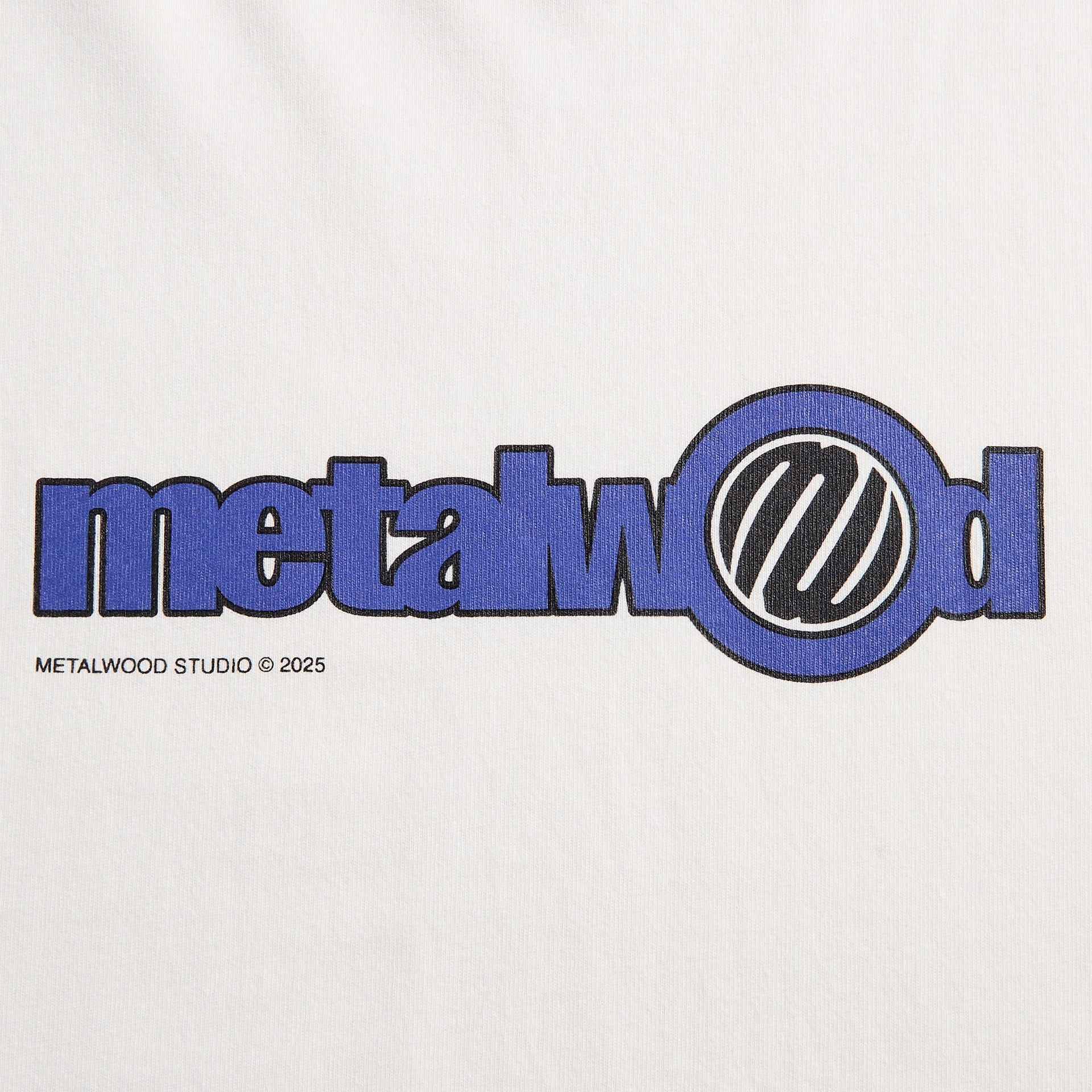 Metalwood Word Long Sleeve Tee - White