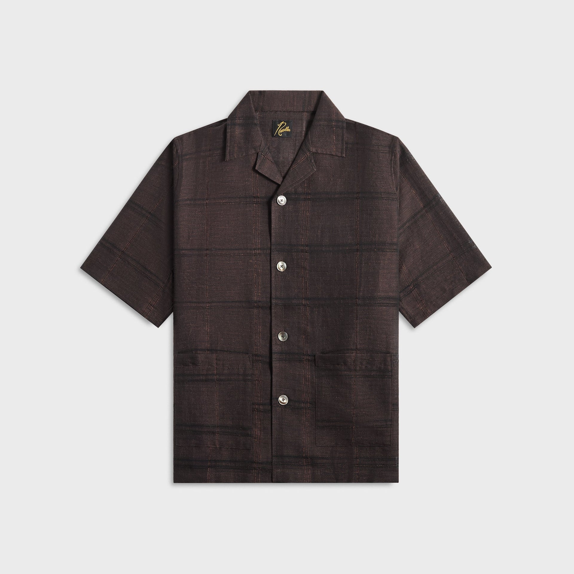 Needles Cabana Plaid Jacquard Shirt in Brown