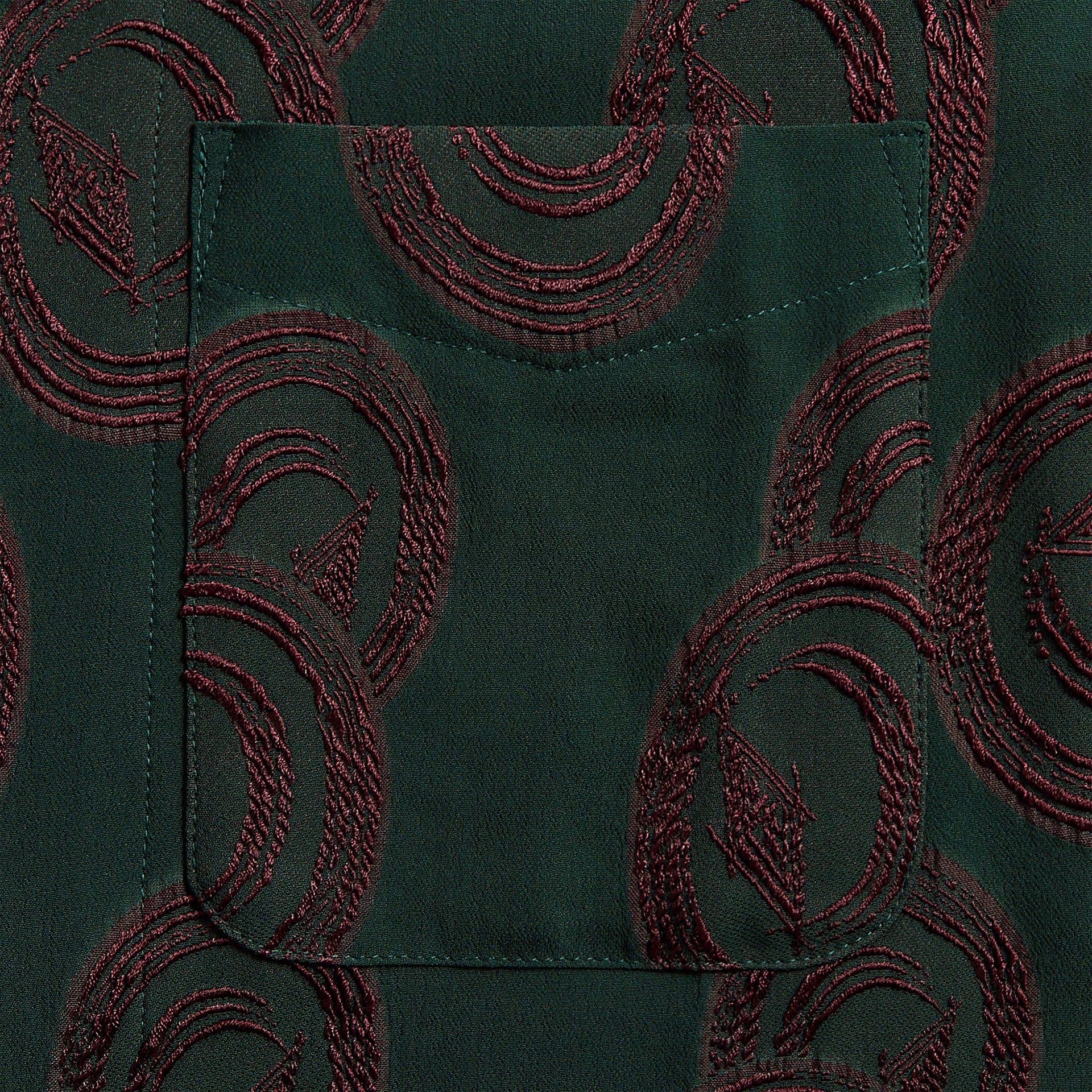 Needles Italian Collar Short Sleeve Shirt - Purple / Green