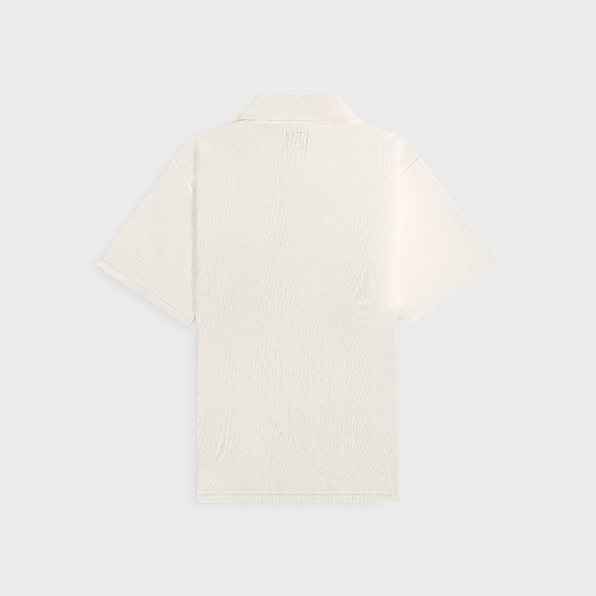 Needles Short Sleeve Polo Shirt Cotton Pique - White