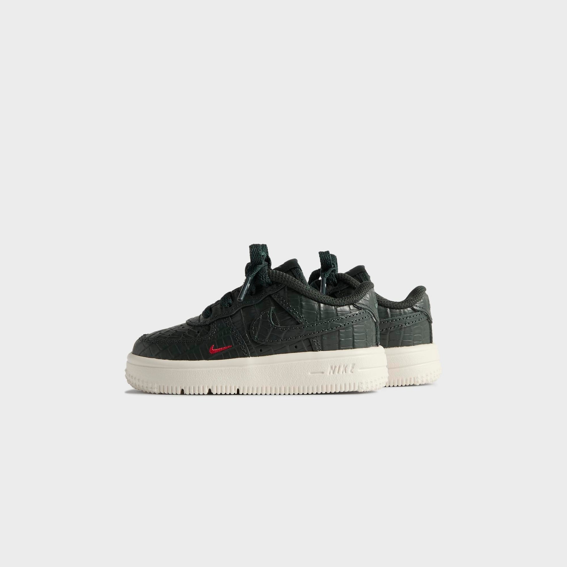 Kith for Nike TD Air Force 1 - Black Spruce / Phantom / Varsity Red