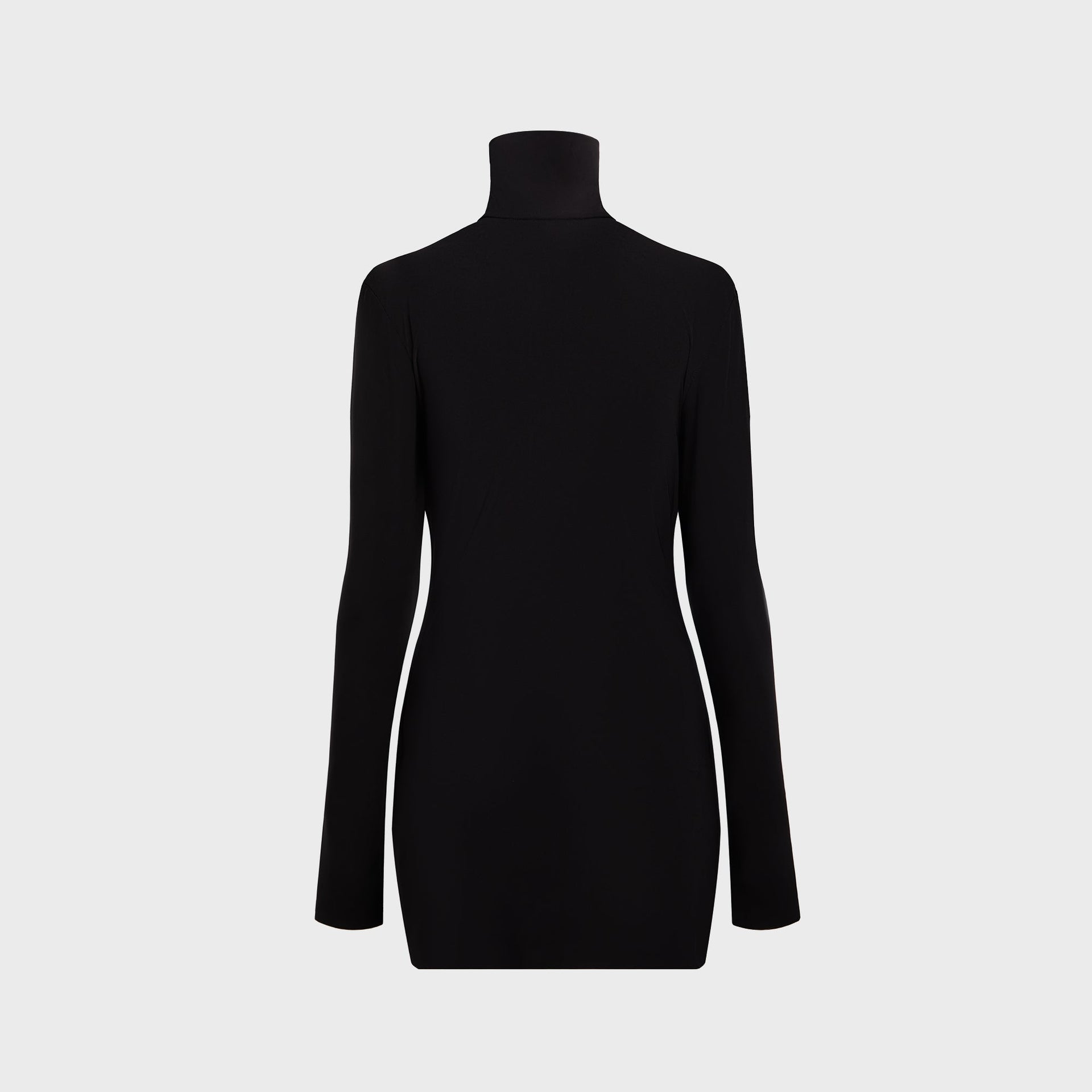 Norma Kamali Long Sleeve Slim Fit Turtleneck Pickleball Dress - Black