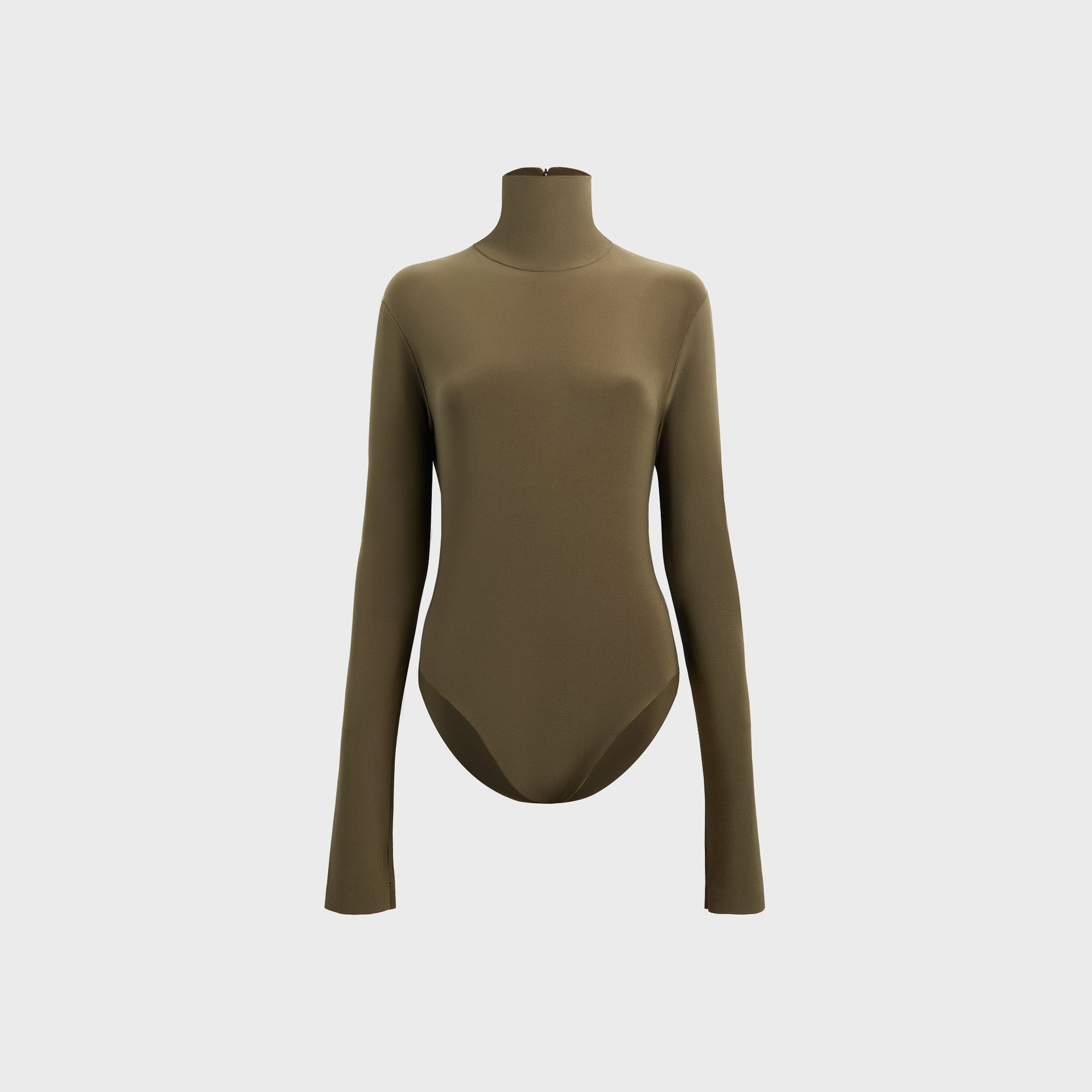 Norma Kamali Long Sleeve Turtle Bodysuit - Bark
