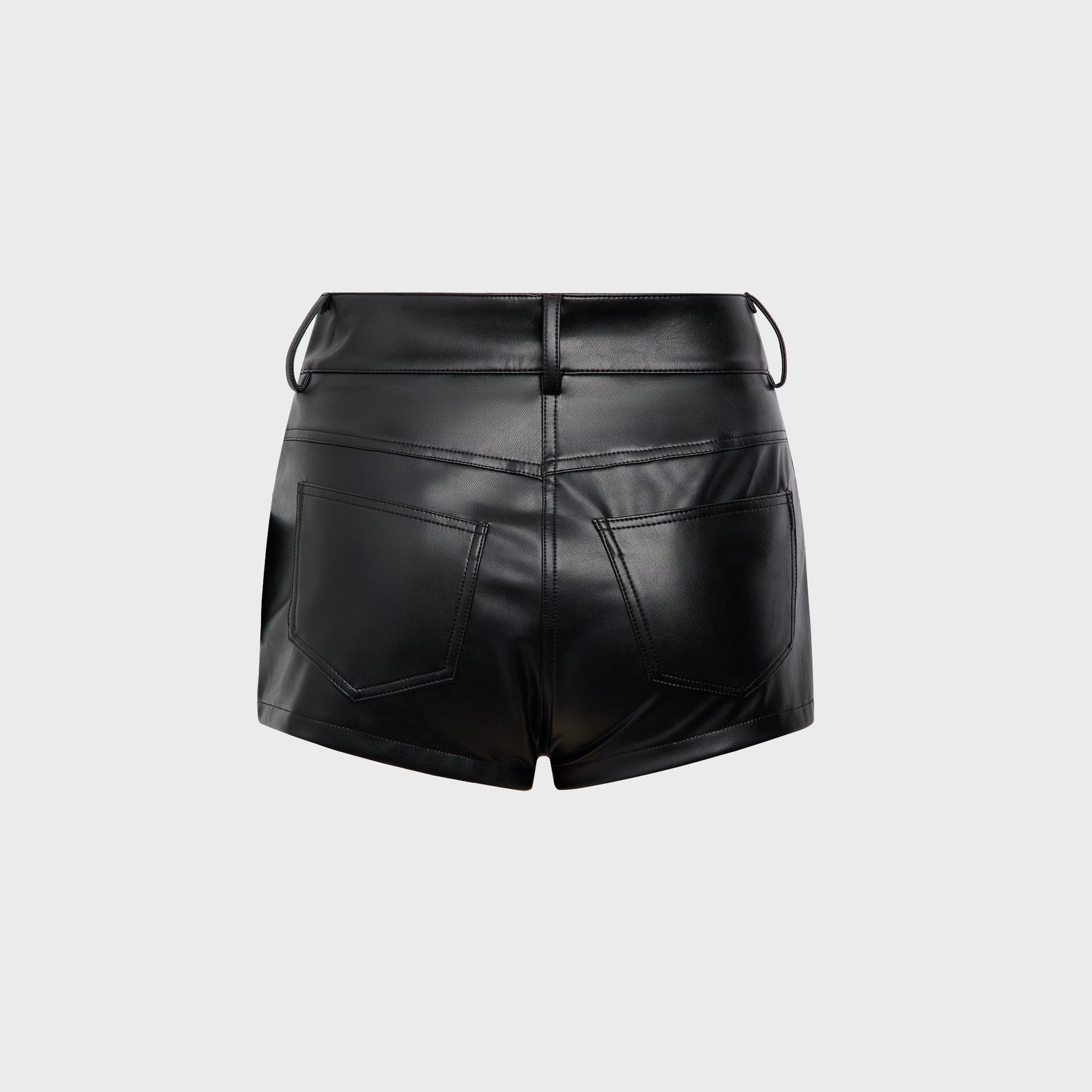 Norma Kamali High Waist Jean Short in Black