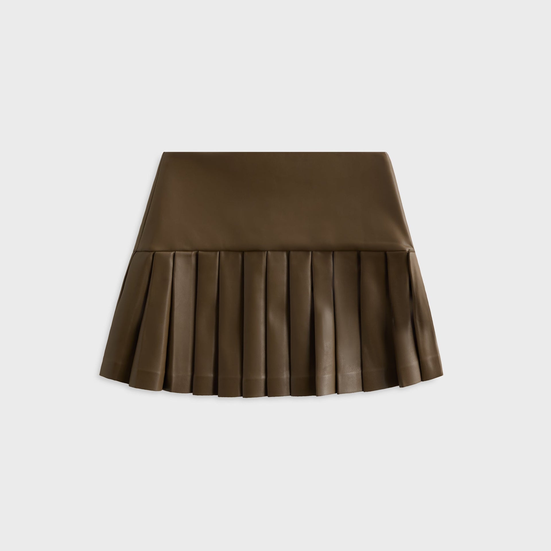 Norma Kamali Pleated Pickleball Skirt - Bark