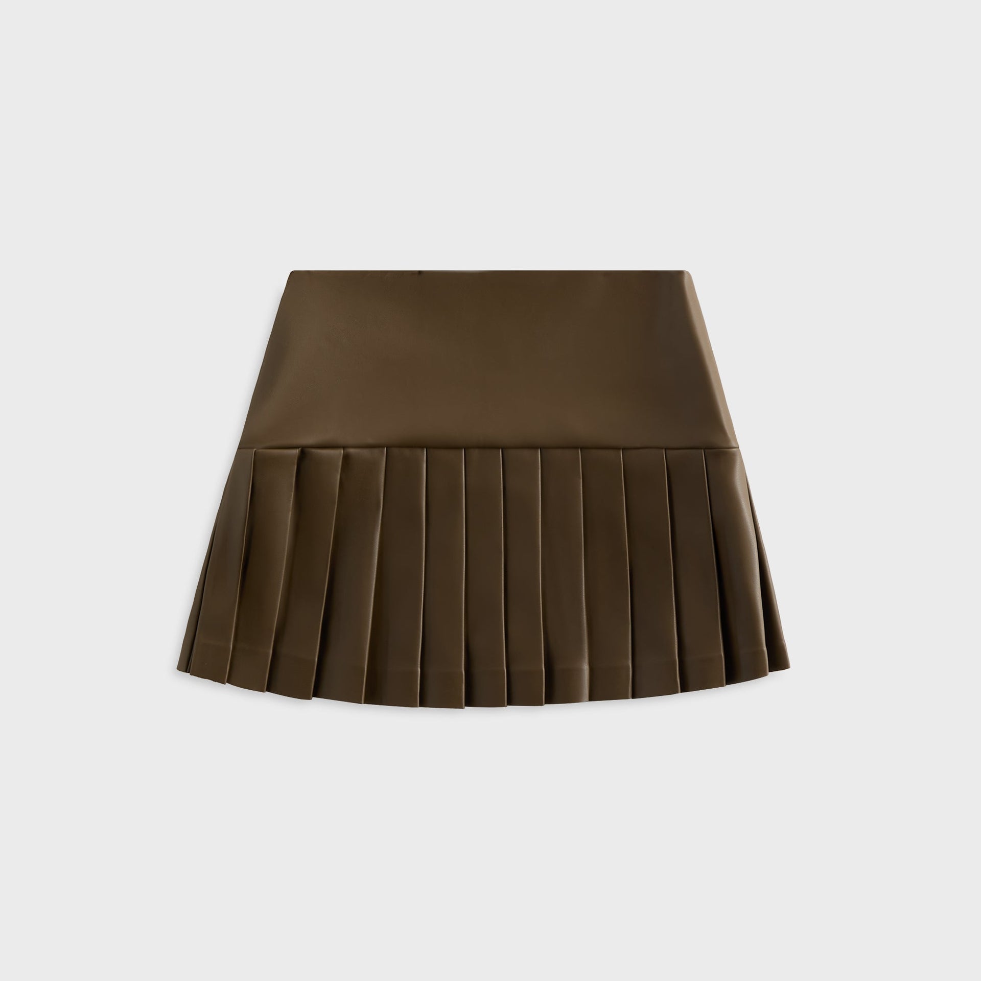 Norma Kamali Pleated Pickleball Skirt - Bark
