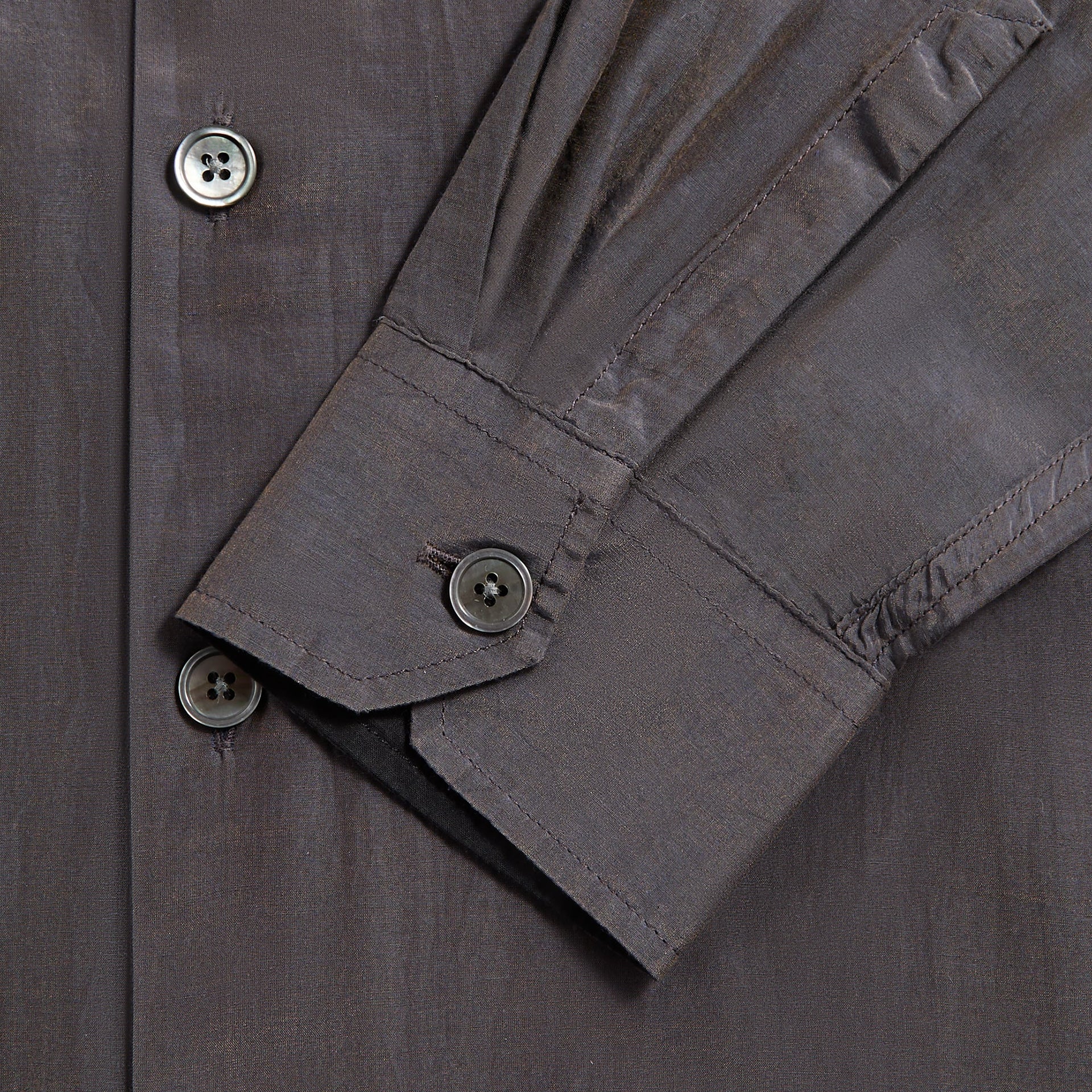 Our Legacy Beyond Shirt in Charcoal Bordeaux