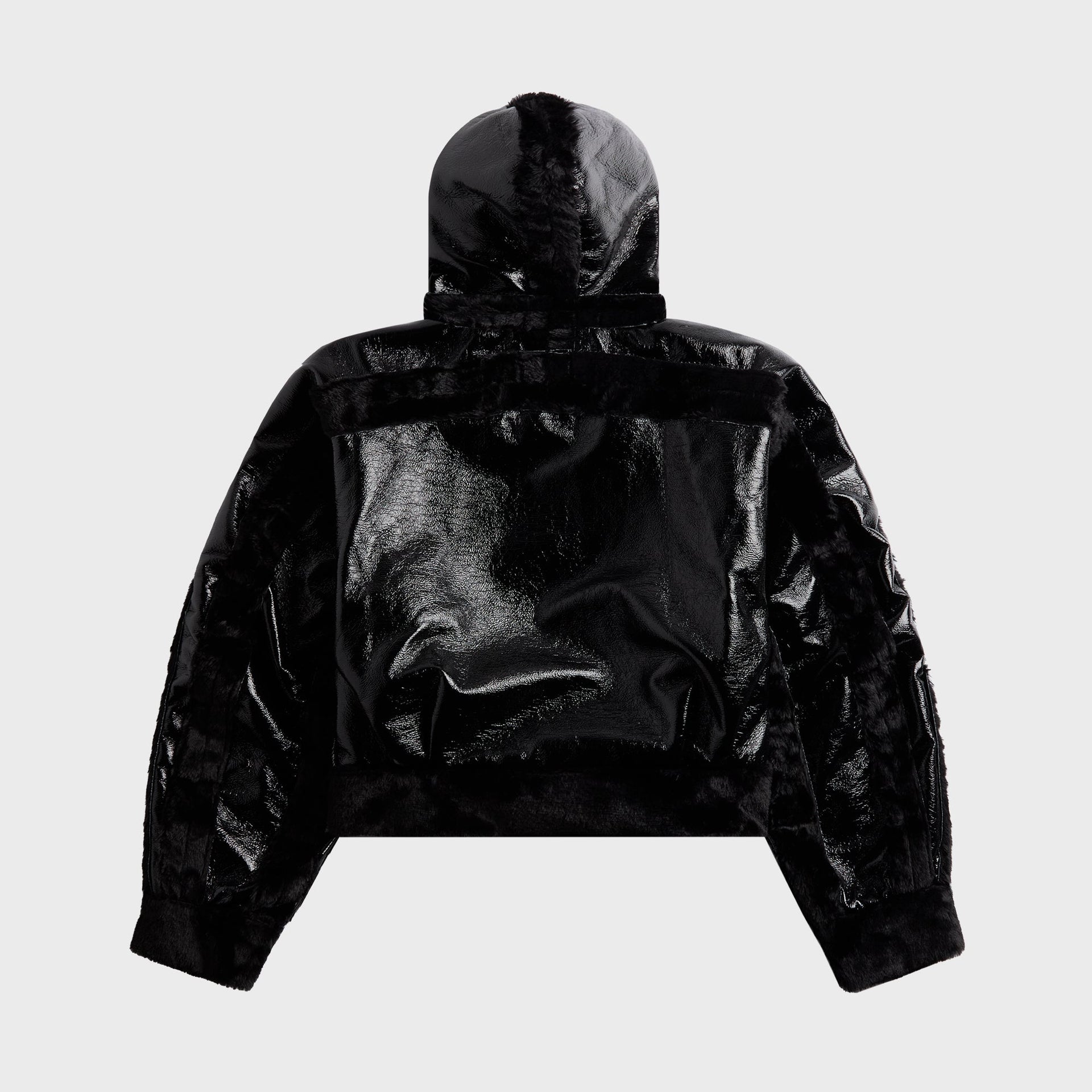 Ottolinger Shearling Fitted Multiline Jacket in Black