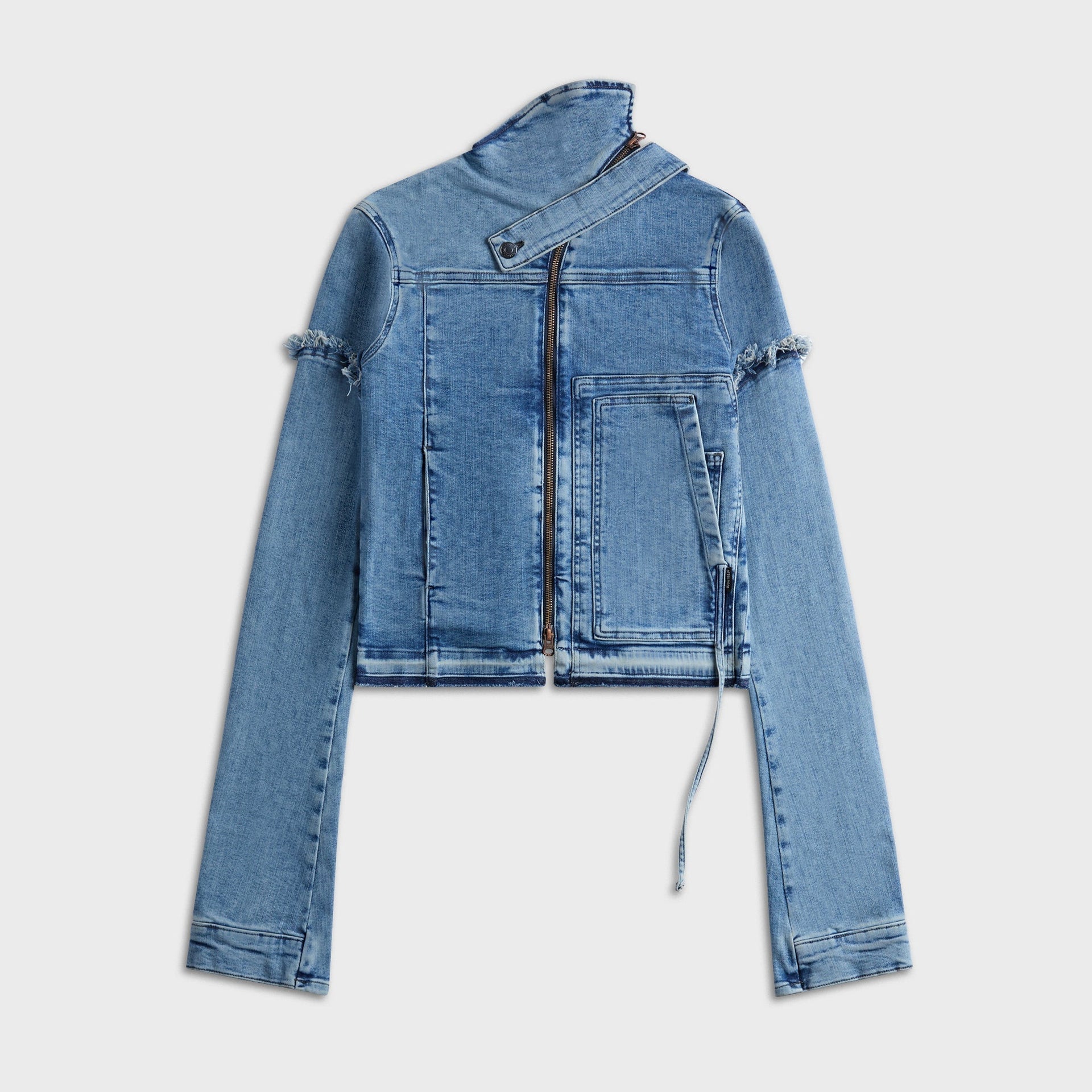 Ottolinger Drape Collar Denim Jacket in Blue