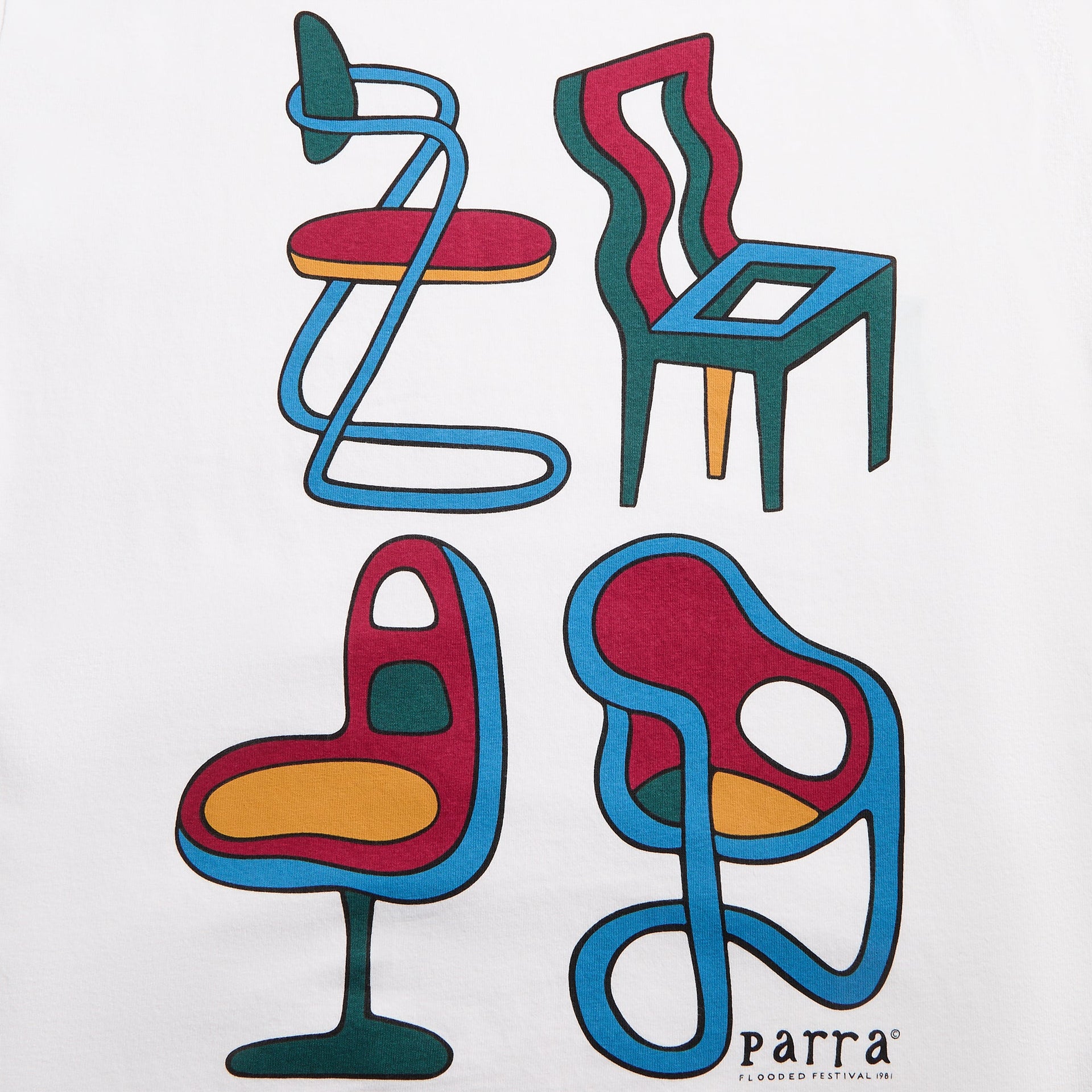 by Parra Unreasonable Chairs Tee in White