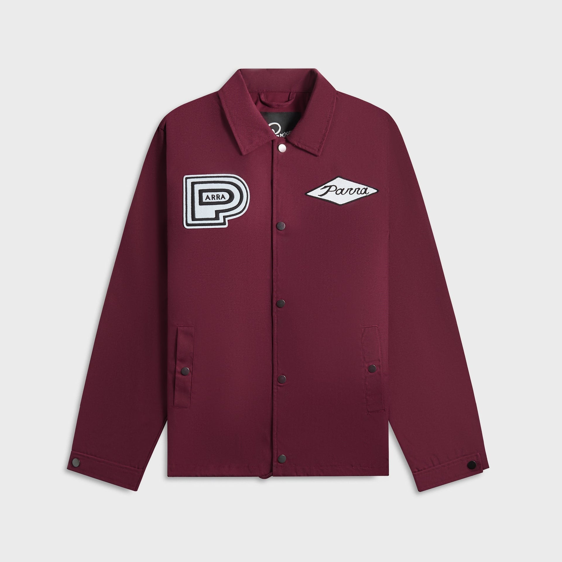 by Parra Midnight Surprise Coach Jacket in Burgundy