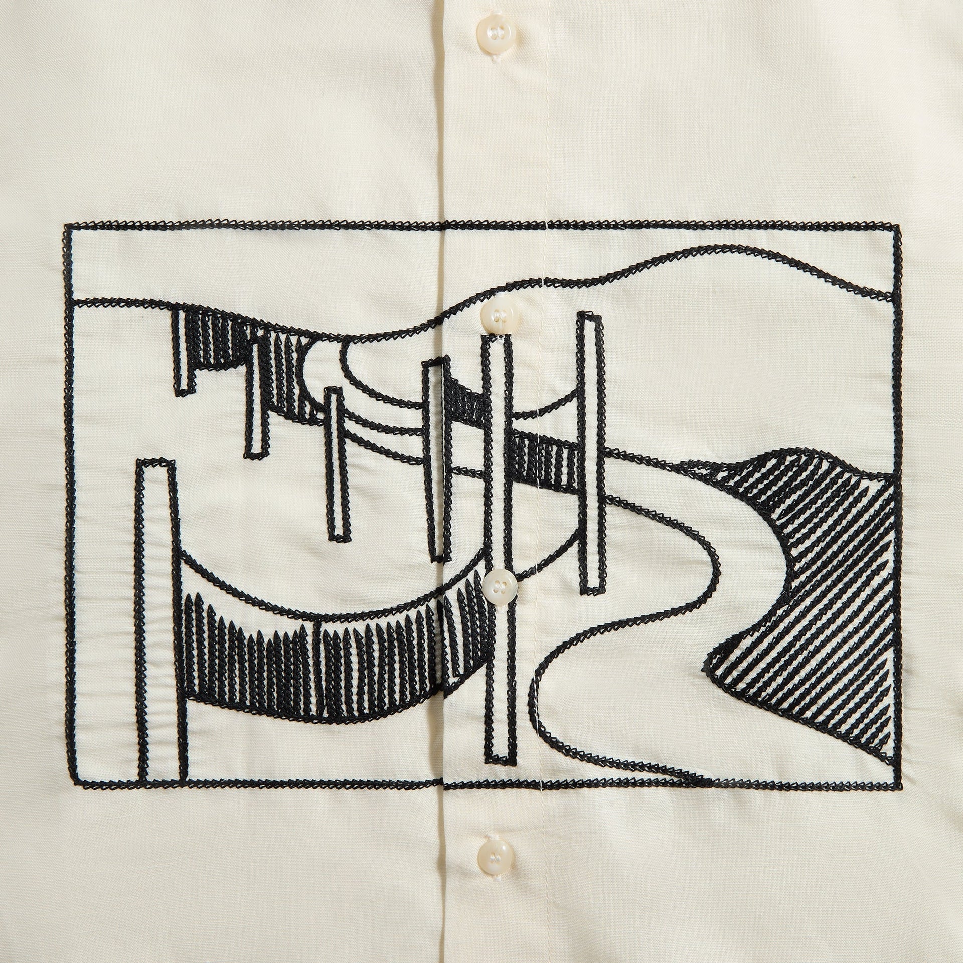 by Parra The Dunes Short Sleeve Shirt - Off White