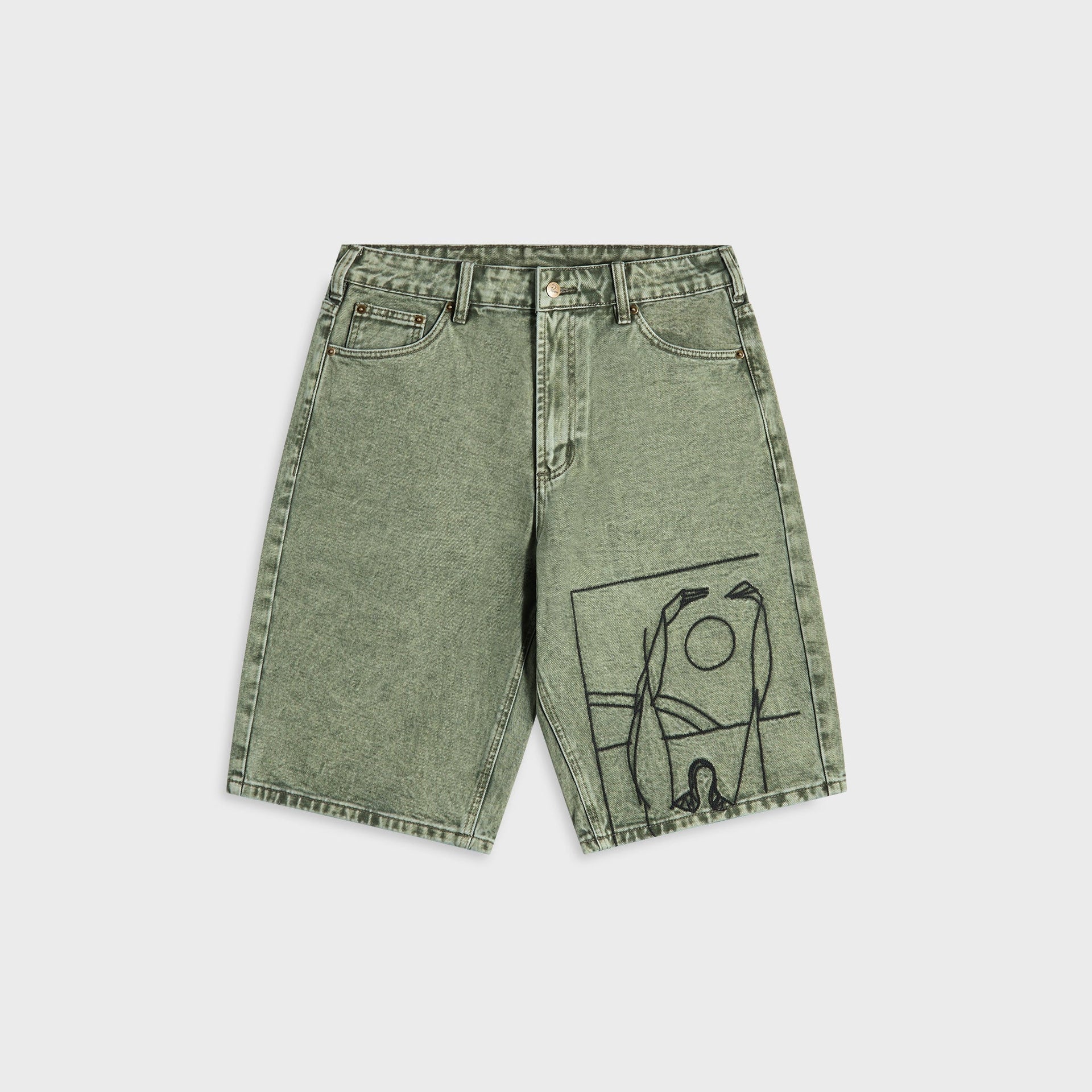 by Parra Protect The Sun Shorts - Green