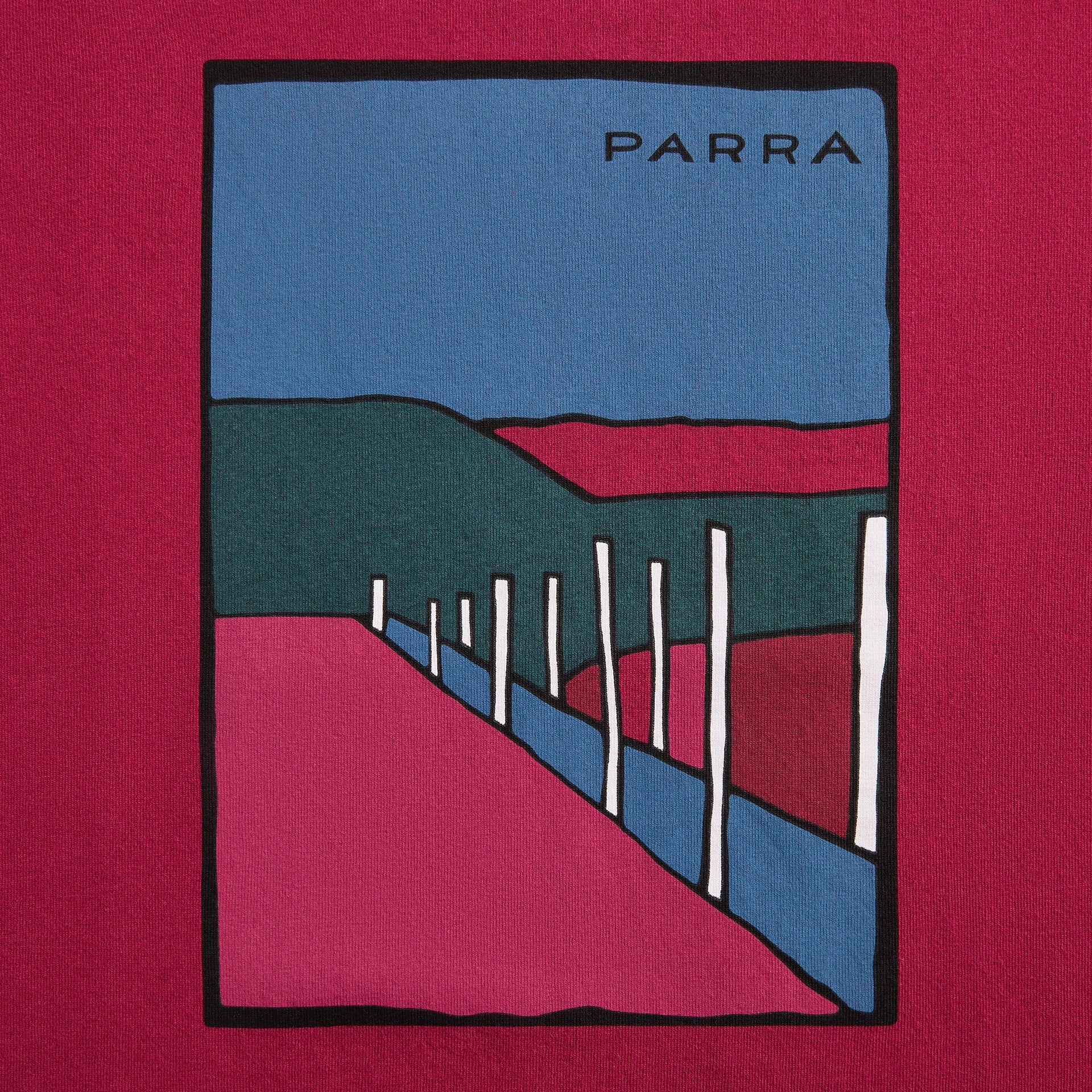 by Parra Beach Parking Tee - Raspberry