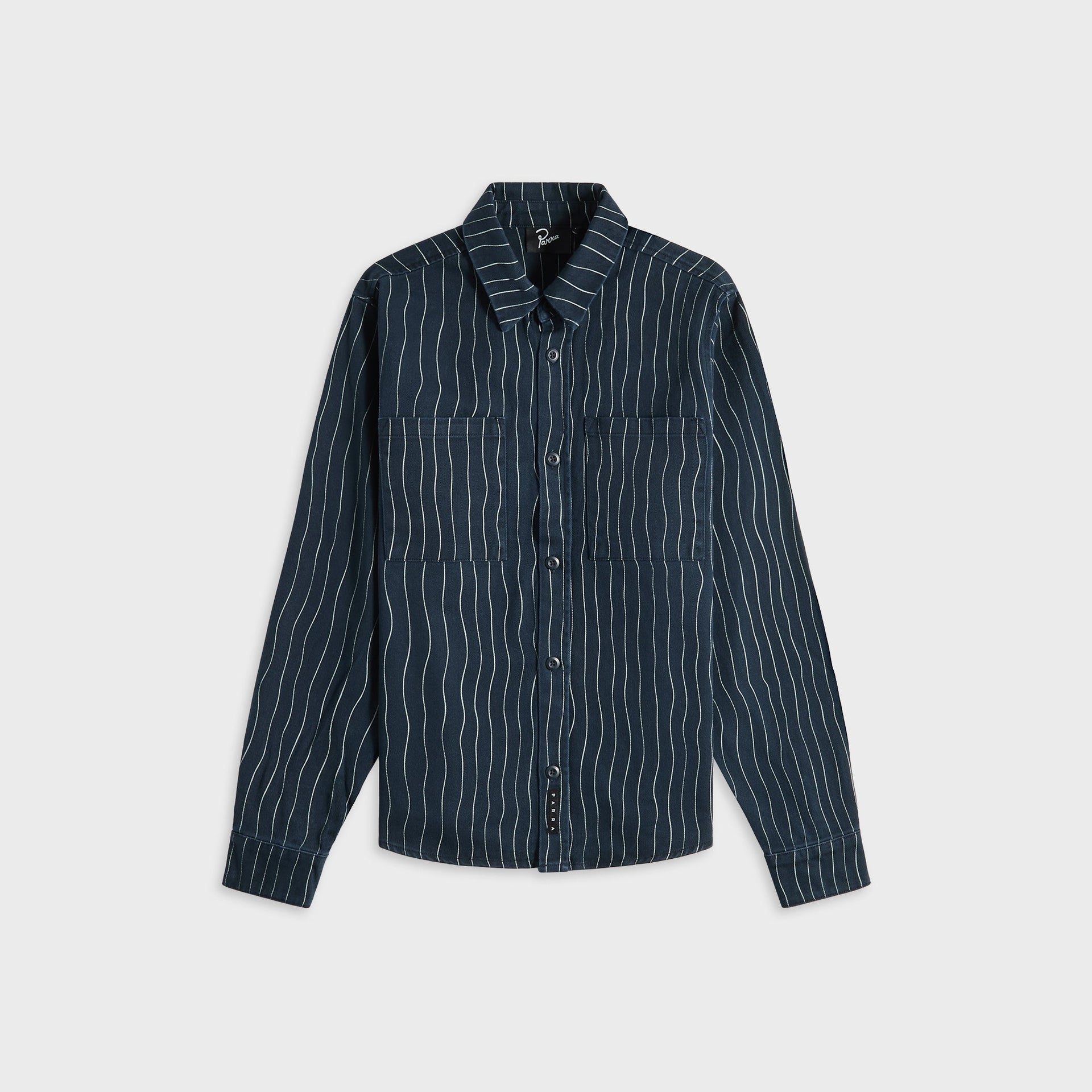 by Parra Meandering Lines Shirt - Navy Blue