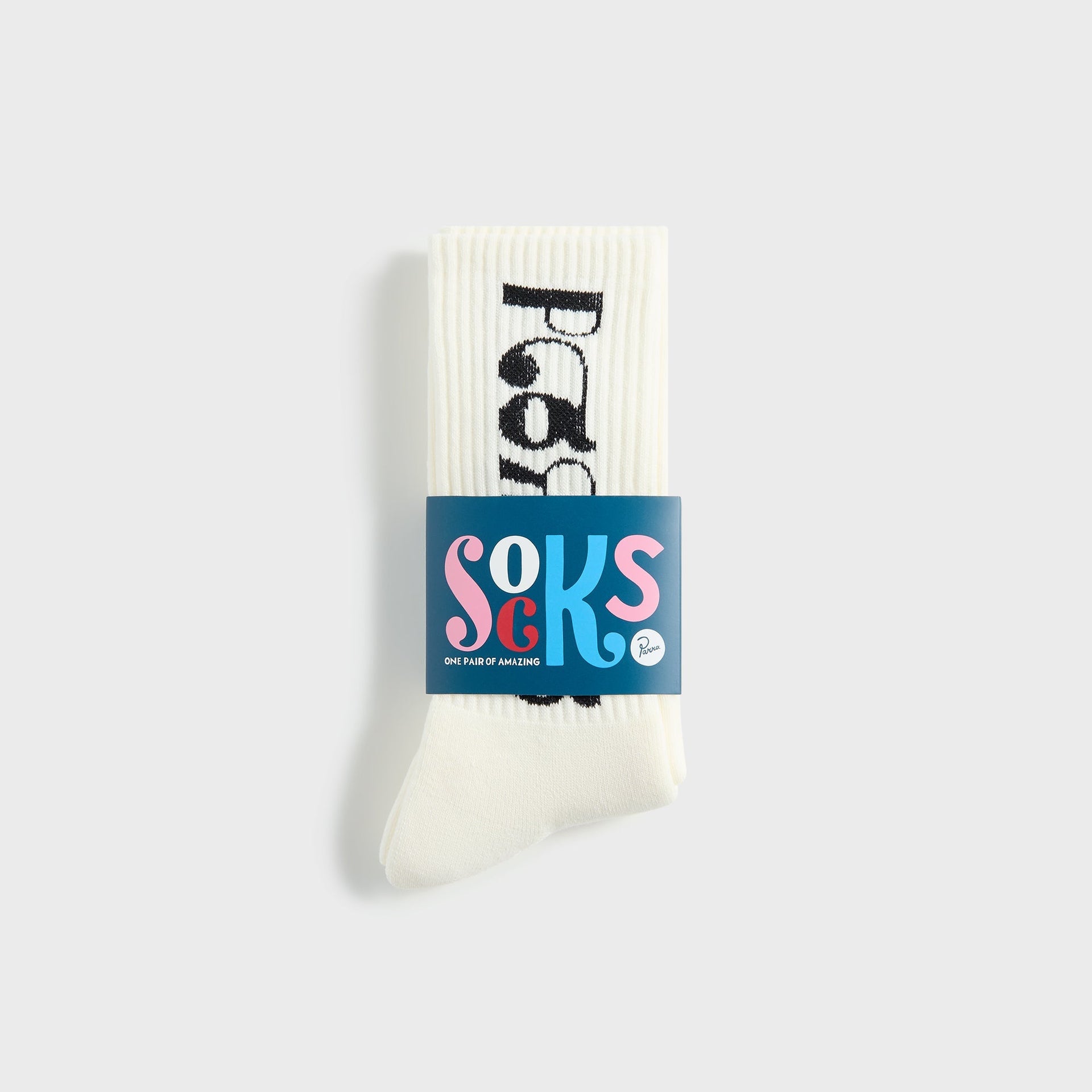 by Parra Tokyo Logo Crew Socks - White