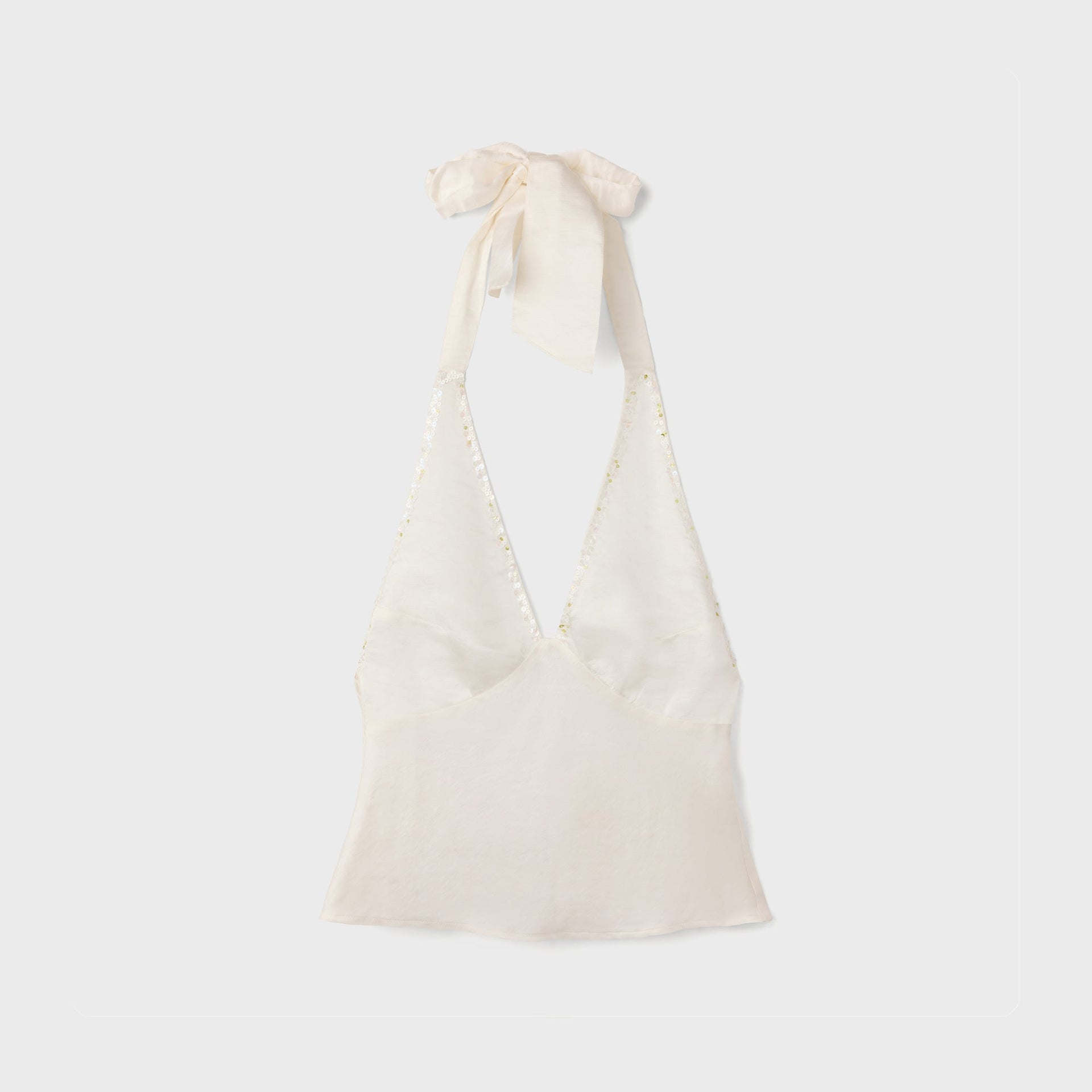 Asta Resort Celine Hand Beaded Camisole in Salt