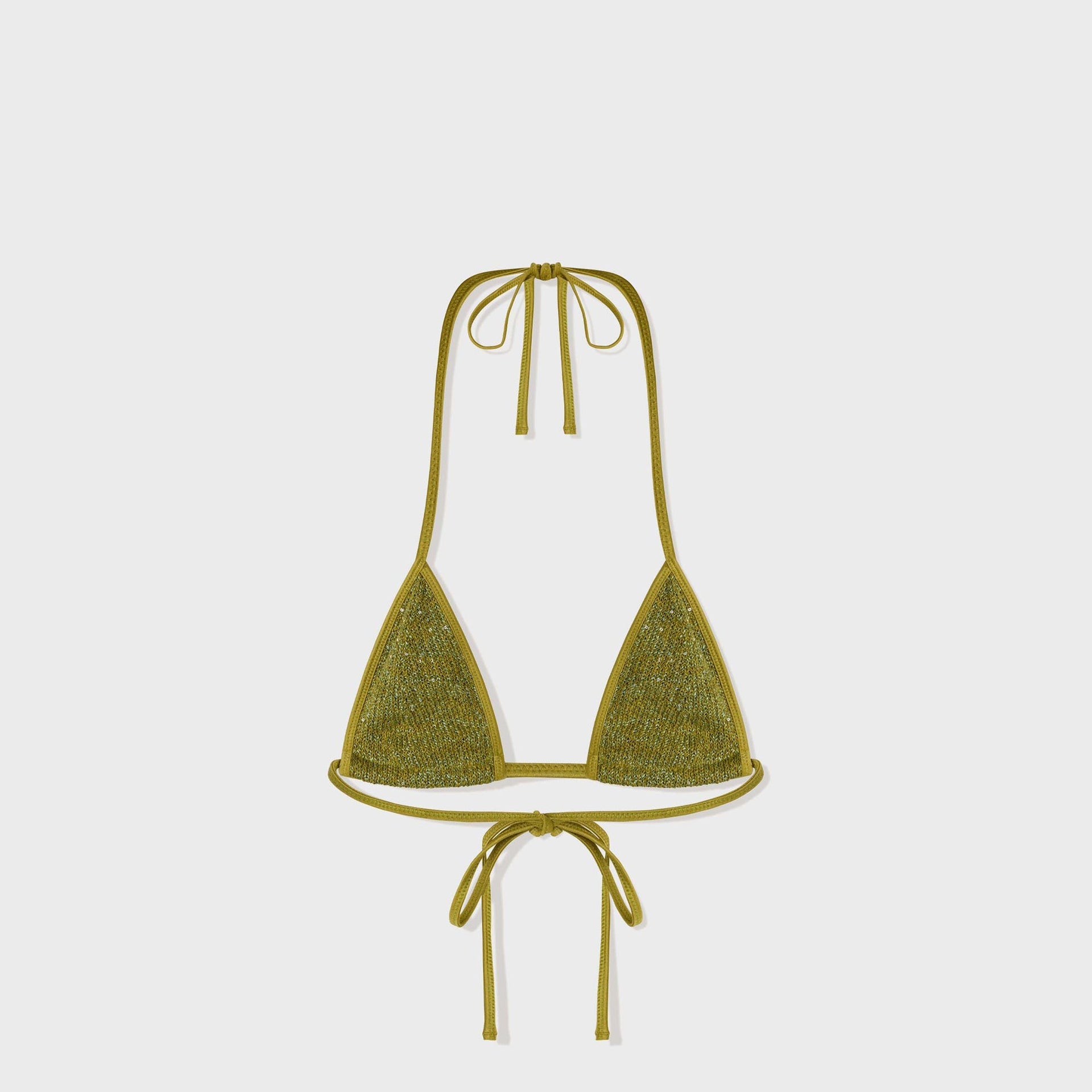 Asta Resort Lio Bikini Top - Olive Oil Sequin