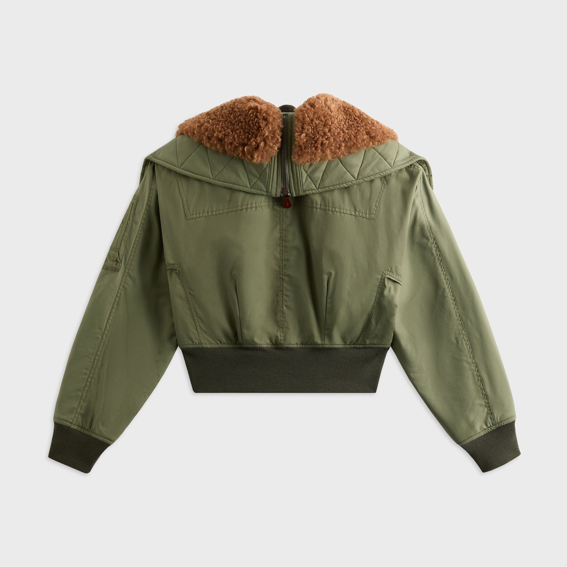 R13 Cropped Flight Bomber - Sage Green