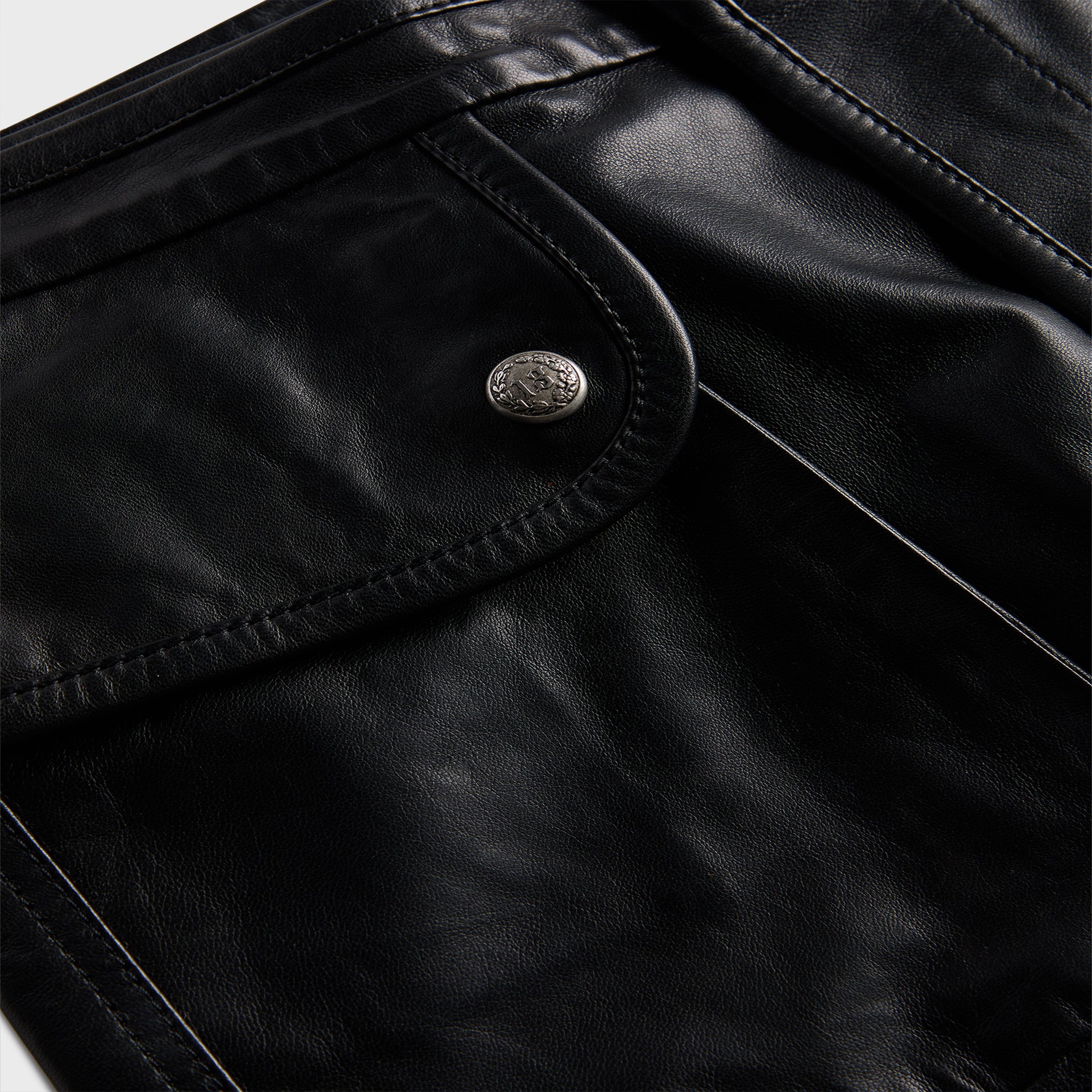 R13 Leather Layered Skirt - Black