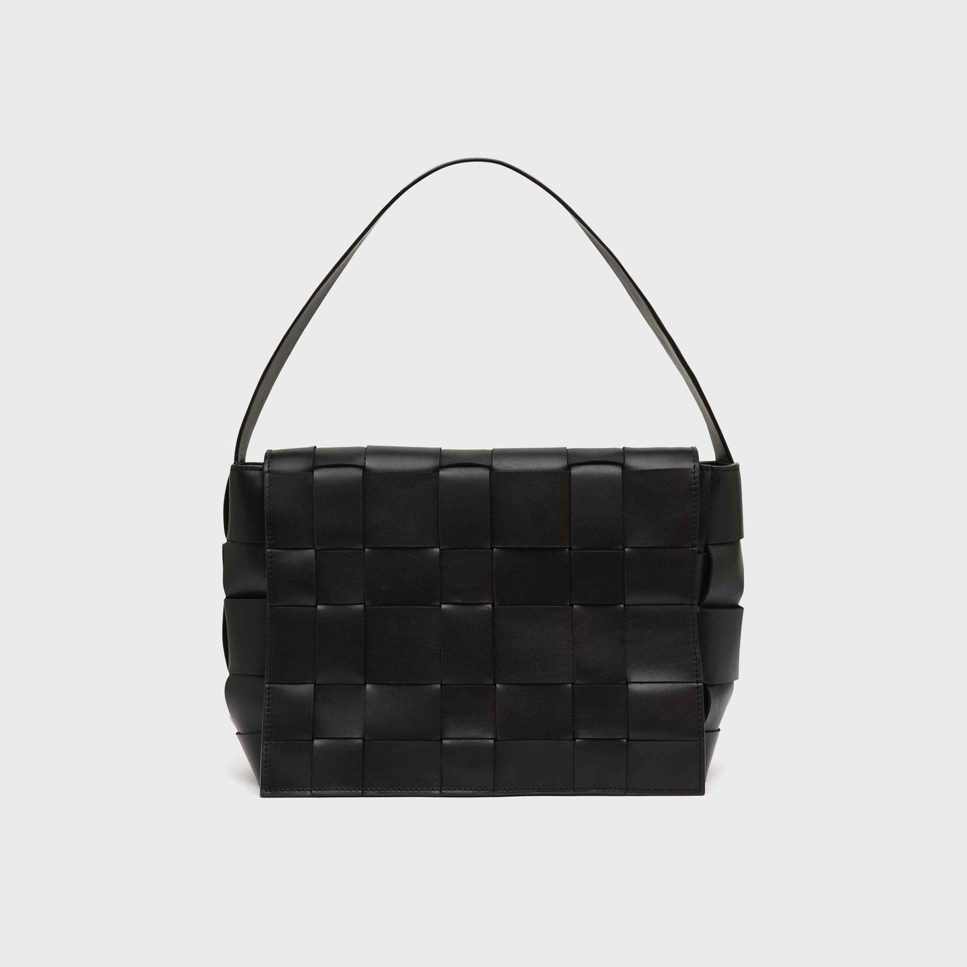 St. Agni Woven Envelope Mini Tote - Black