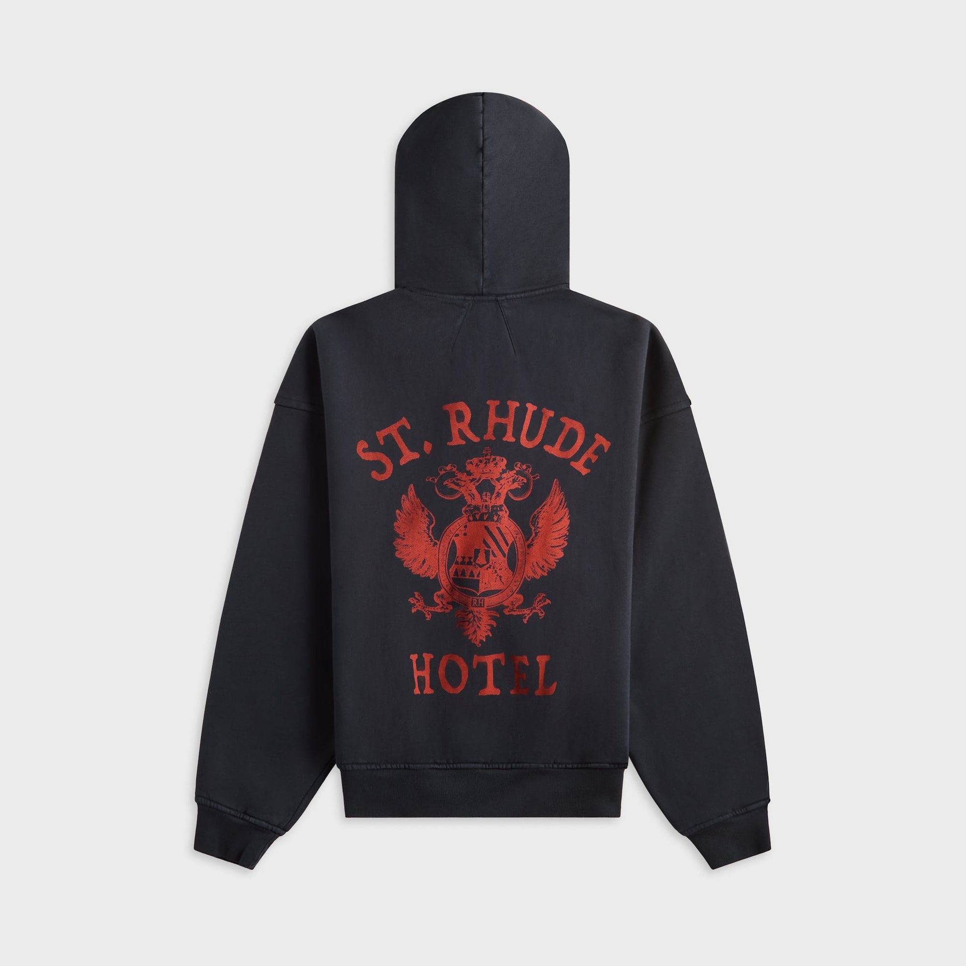 Rhude St. Rhude Seal Zip-Up Hoodie - Vintage Black / Red