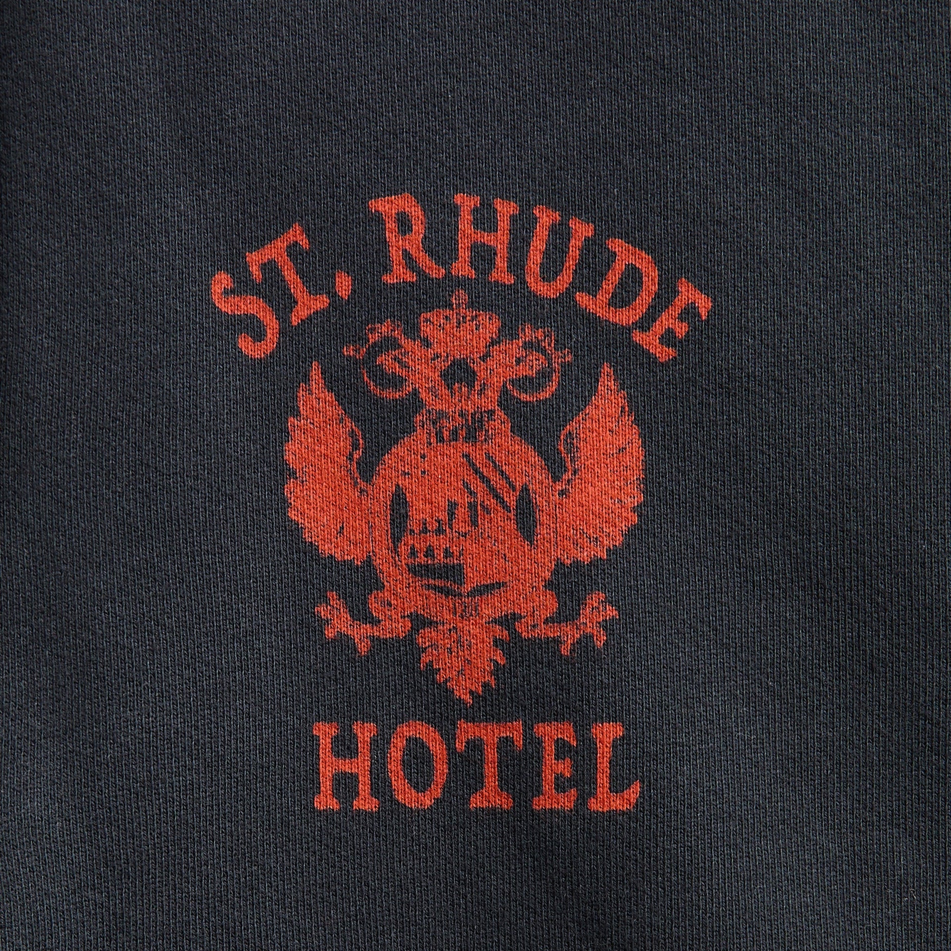 Rhude St. Rhude Seal Zip-Up Hoodie - Vintage Black / Red