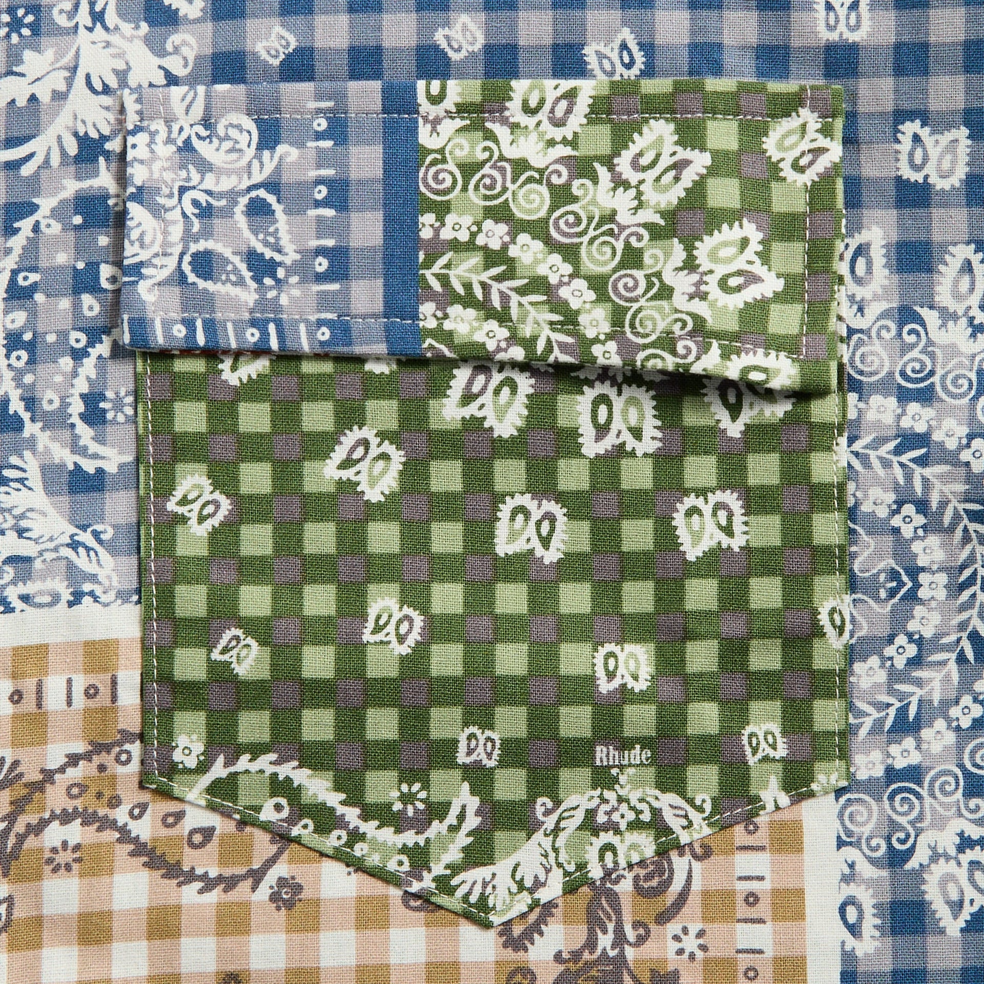 Rhude Bandana Boxy Work Shirt in Multi