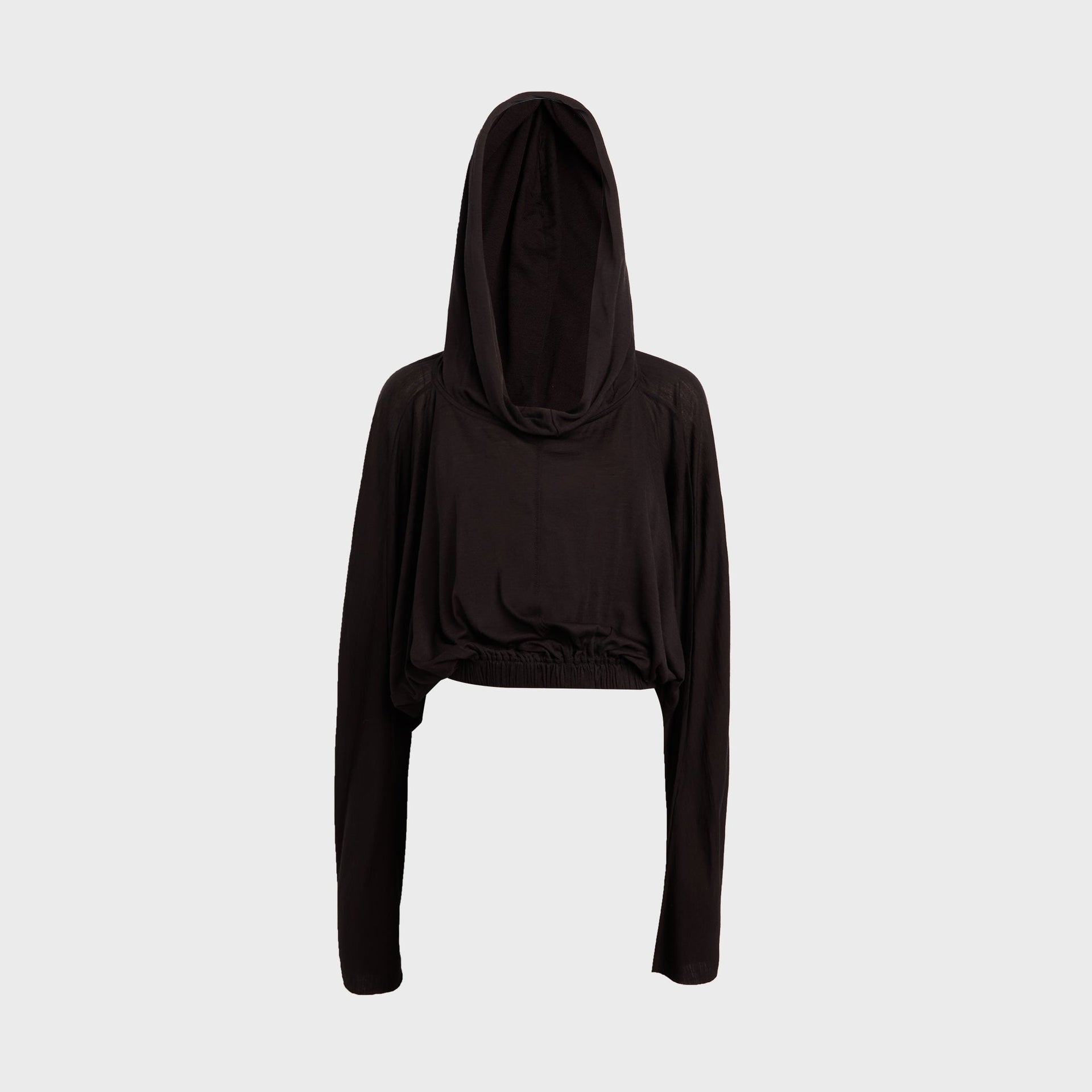 Rick Owens Cropped Hooded Tunic - Black