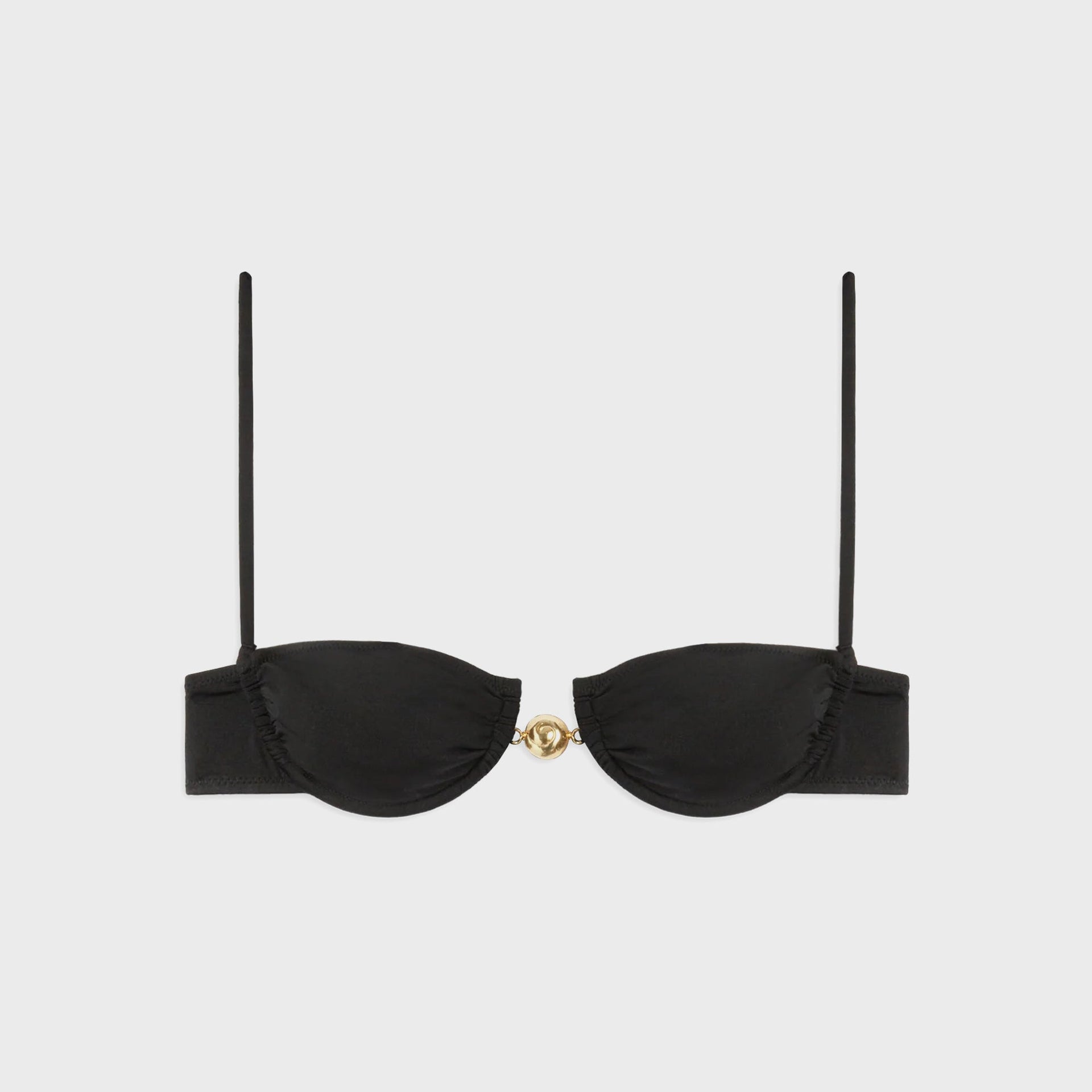 Reina Olga Hammond Bikini Top in Black Lurex