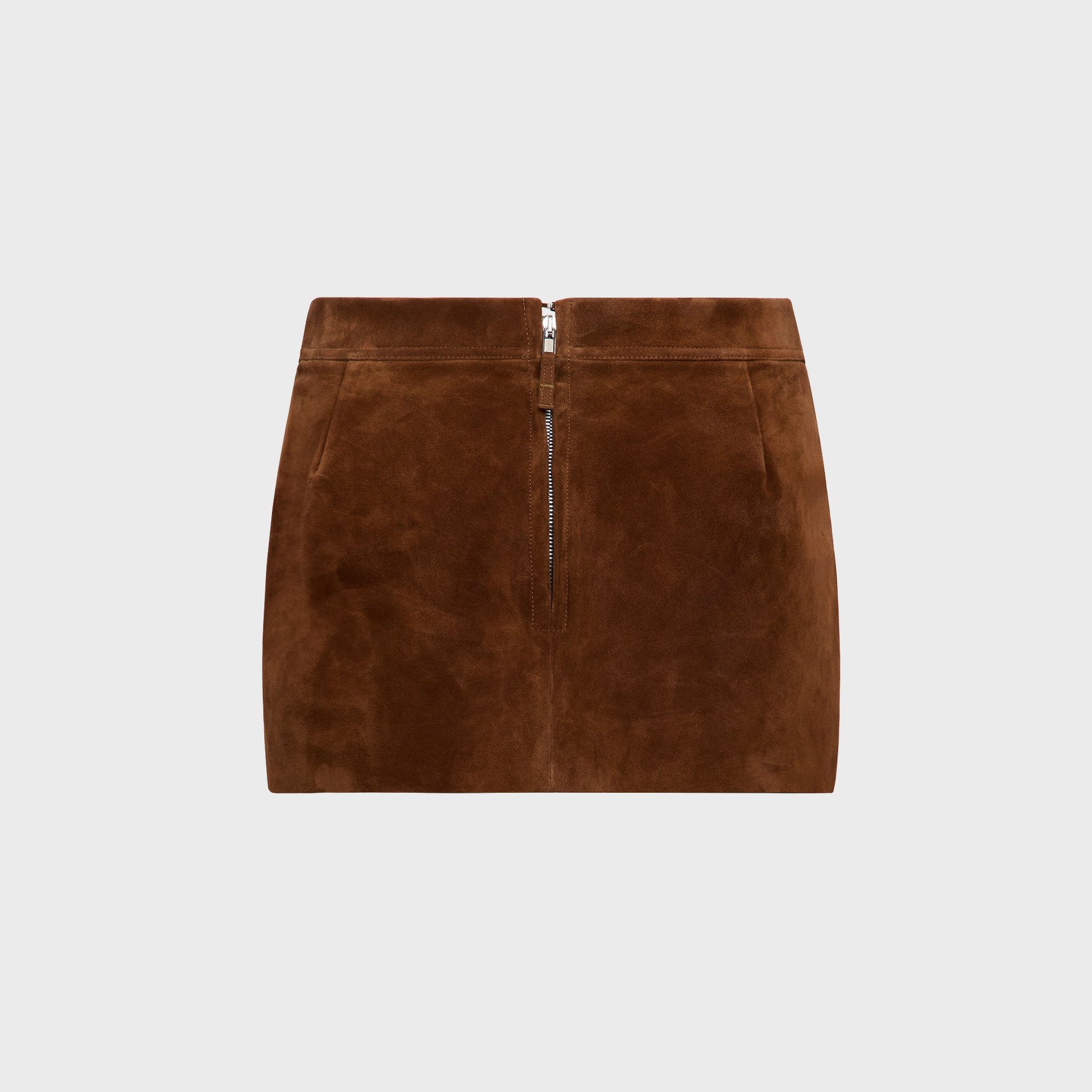 Rick Owens Cutoff Mini Skirt in Chestnut