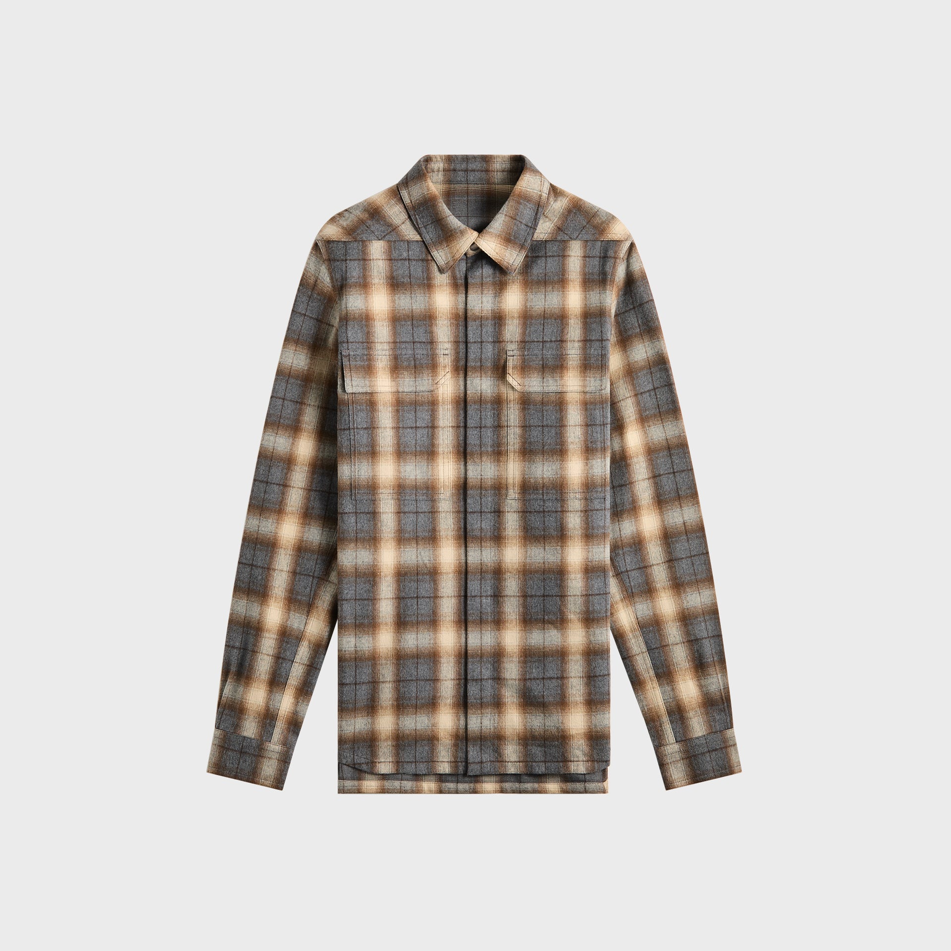 Rick Owens Outershirt - Grey Plaid