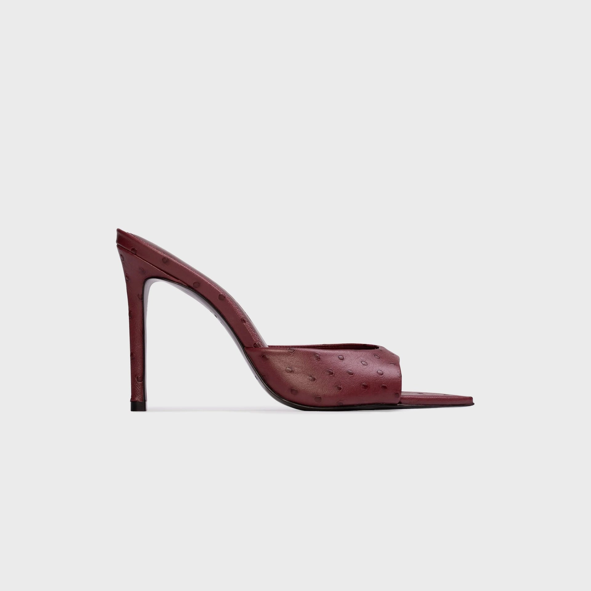Black Suede Studio Brea - Ruby Ostrich Leather