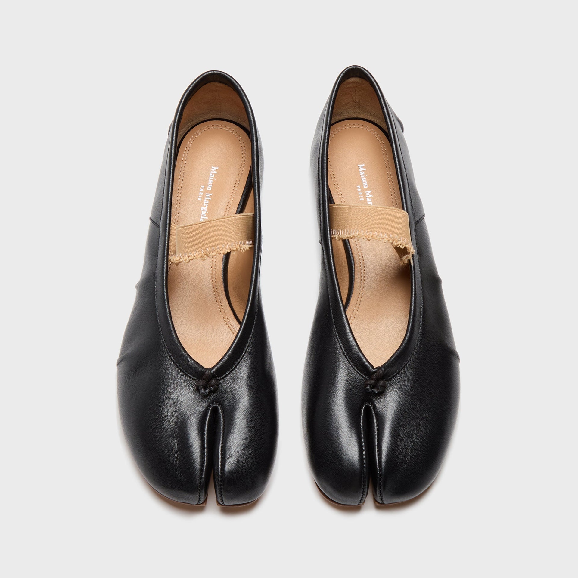 Maison Margiela Tabi Elastic Band Ballerina - Black / Nude