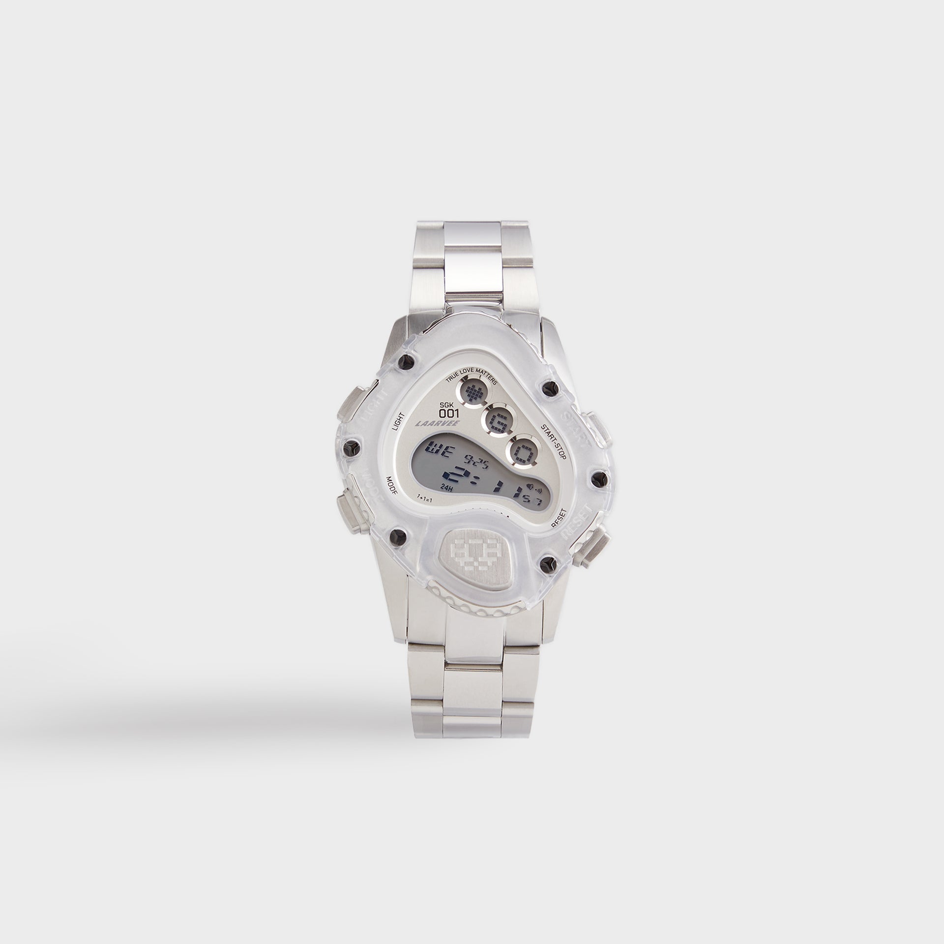 LAARVEE Sinngouki Silver Precision Steel - Translucent Bezel / White Dial