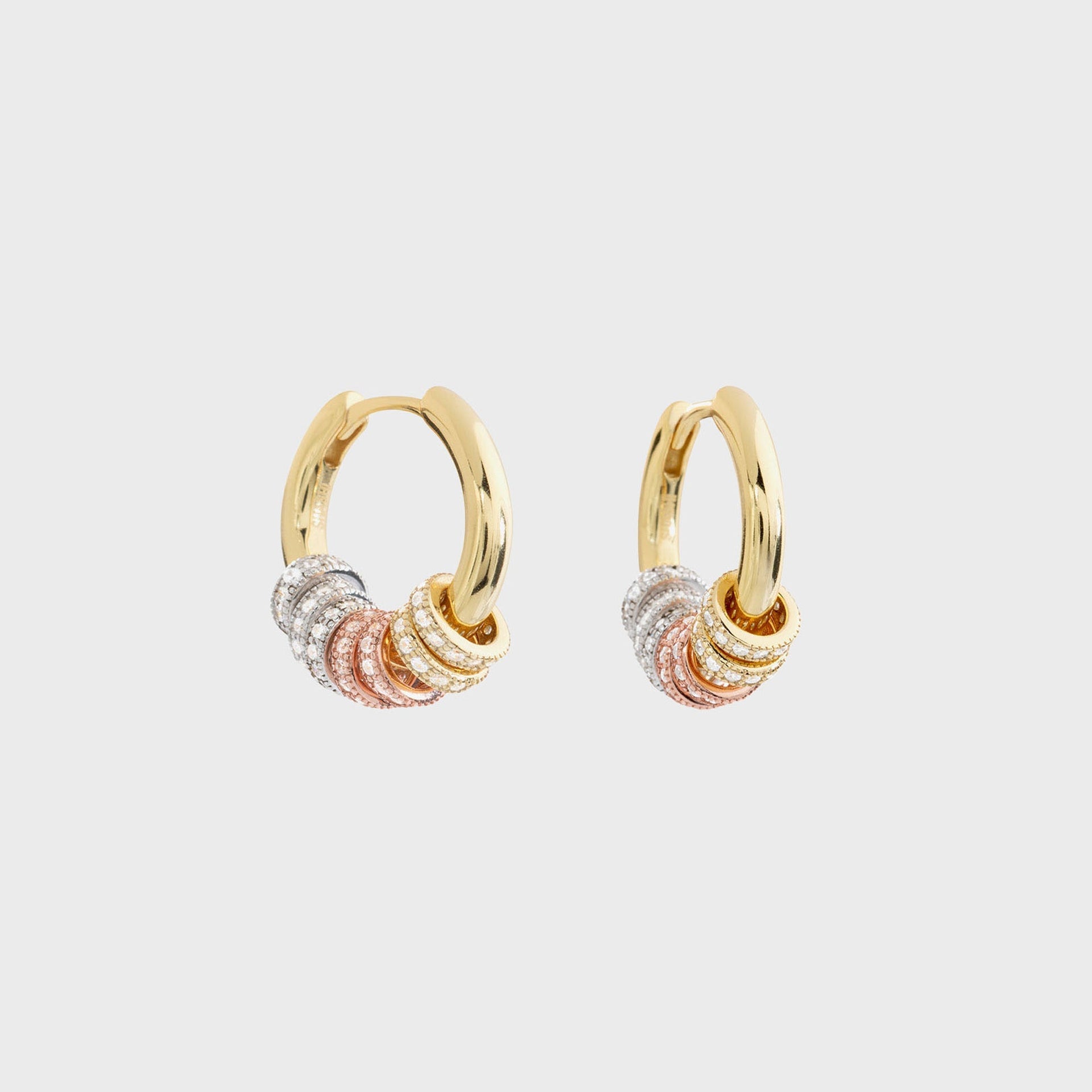 SHASHI Gaia Pave Hoop - Gold