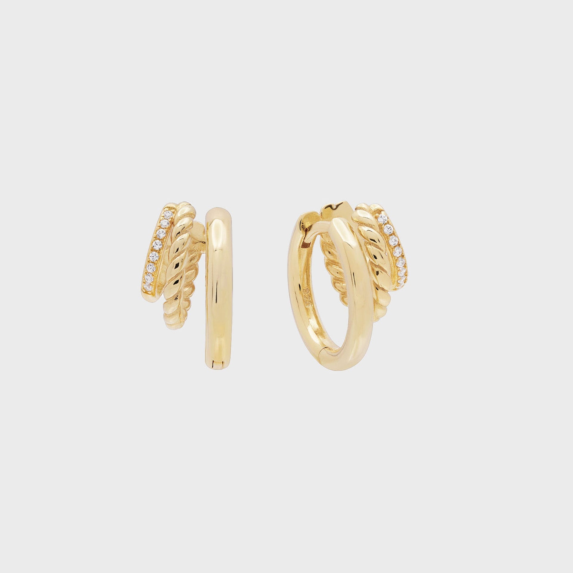 SHASHI Charlee Triple Earring - Gold